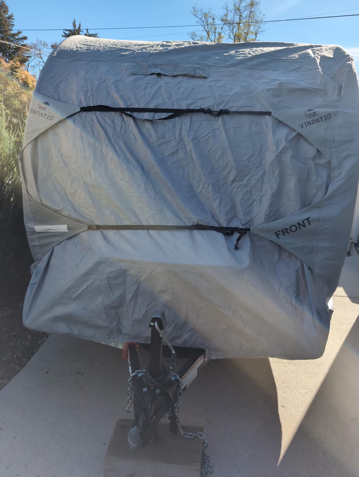 VINPATIO RV Cover 20-22ft: 7 Layers Heavy Duty RV & Trailer Cover, Travel Trailer Cover, Camper Cover, Toy Hauler Cover with Extra Windproof Straps, Tongue Jack Cover, Gutter Covers customer photo 2