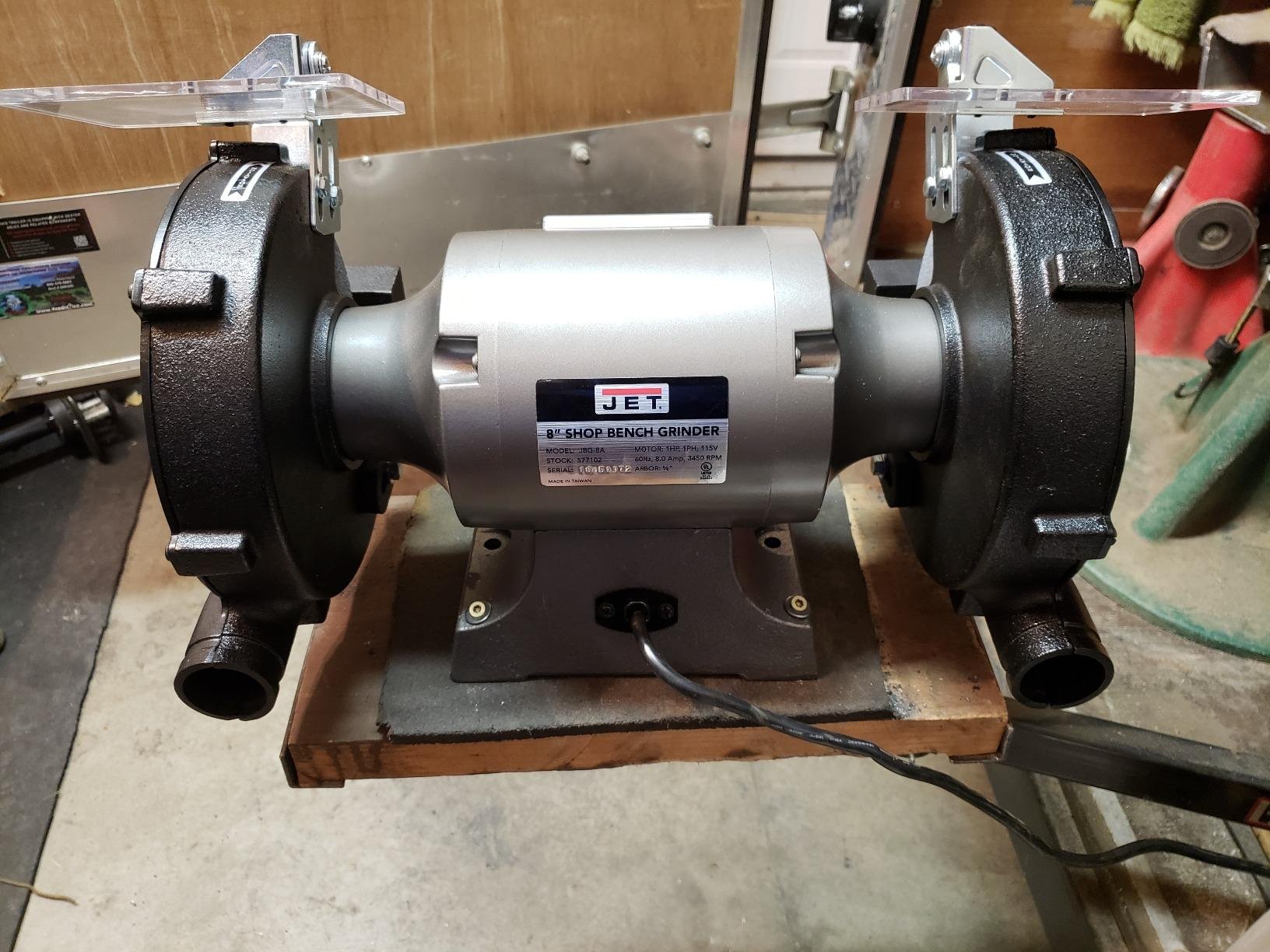 JET 8-Inch Bench Grinder, 3450 RPM, 1/2 HP, 120V 1Ph (Model JBG-8) customer photo 1