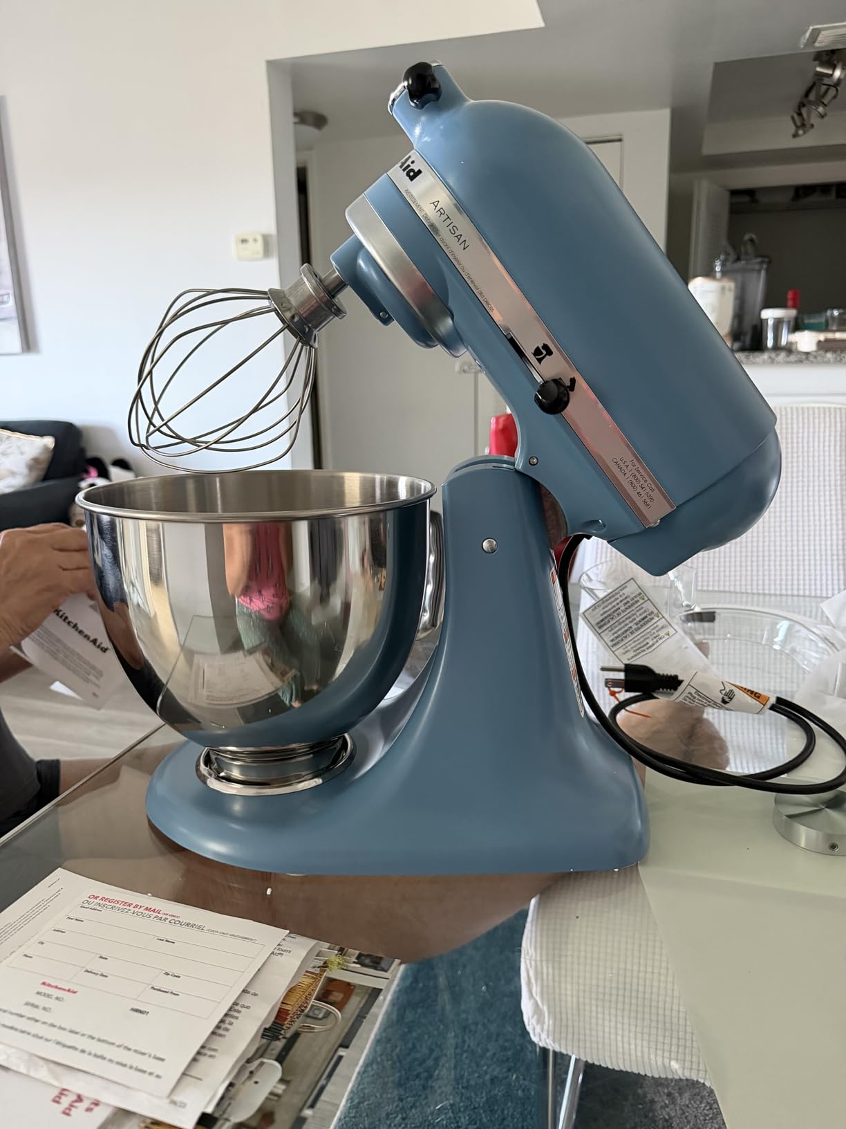 KitchenAid Artisan Series 5 Quart Tilt Head Stand Mixer with Pouring Shield KSM150PS, Almond Cream customer photo 2
