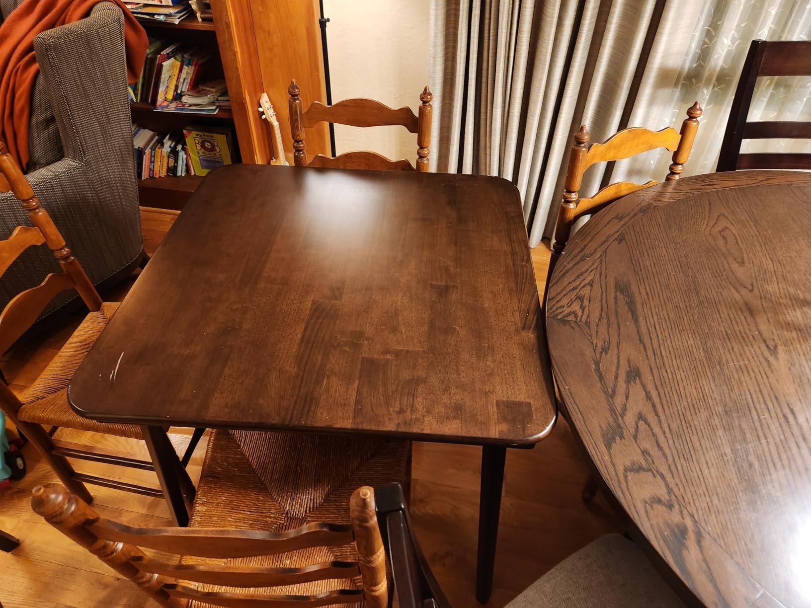 Stakmore Classic Straight Edge Solid Wood Folding Card Table, Cherry Frame customer photo 2