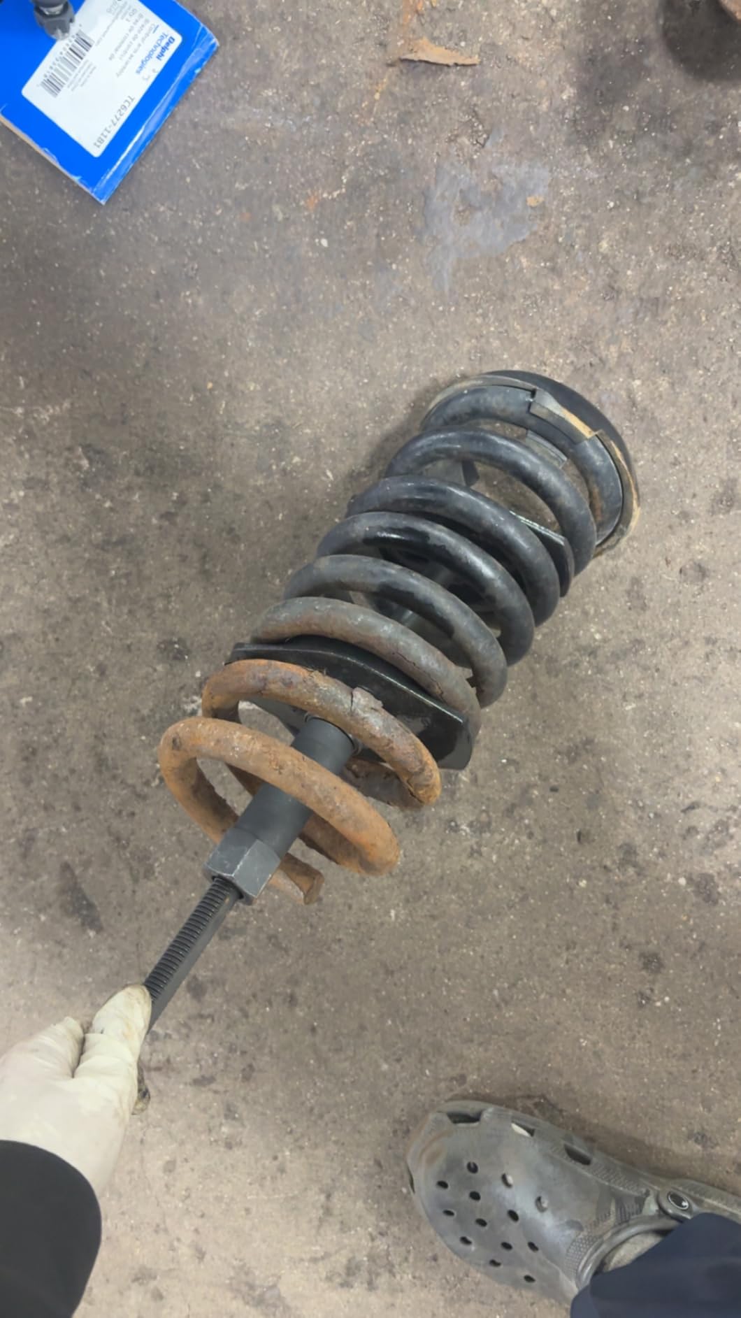 OTC 7045B Front Coil Spring Compressor - Compatible with Most Late-Model Rear Wheel Drive Domestic Vehicles with Coil Springs Between the Upper and Lower Control Arms customer photo 1
