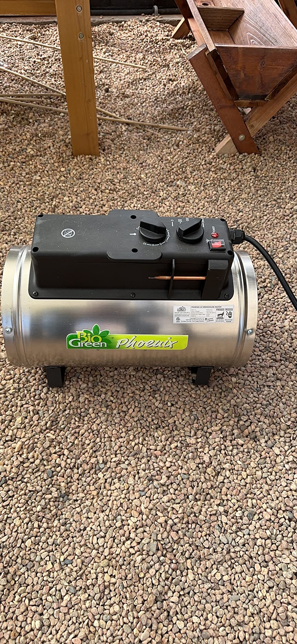 Bio Green PHX 2.8/US Phoenix Greenhouse Heater - 220-240V - 9553 BTU Stainless Steel - Electric Heating and Cooling System for Greenhouse, Shed, Garage - Corded Garage Heater with Frost Detection customer photo 1