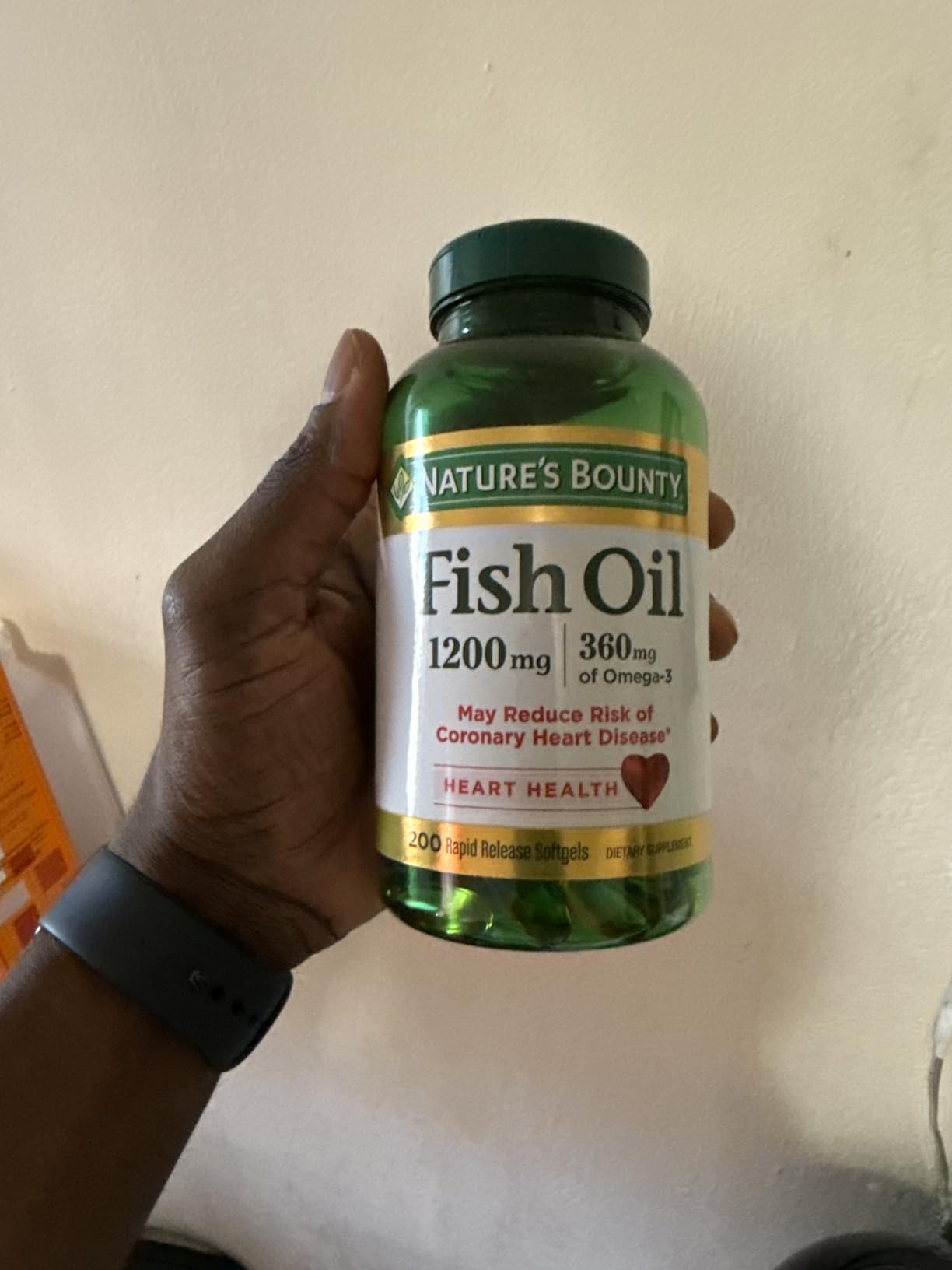 Nature's Bounty Fish Oil Omega 3 Supplements - Supports Heart Health, 1200 Mg Fish Oil, Omega-3, 200 Softgels customer photo 2