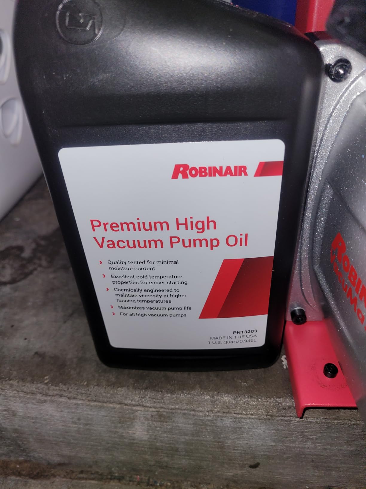 Robinair 15500 VacuMaster Economy Vacuum Pump for Air Conditioning and Refrigeration Service; 2-Stage Pump, 5 CFM Free Air Displacement, 1/3HP 115V/60HZ Motor, 35 Micron Rating customer photo 2