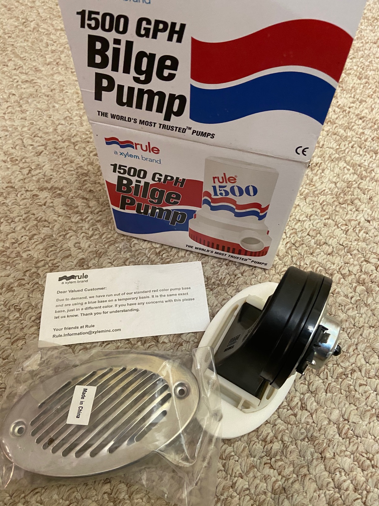 Rule High-Performance 1500GPH, 12 Volt Water Pump for Boats - Bilge Pump, Submersible Pump - Ideal for Marine Accessories, Boating supplies, and Bilge Pumps customer photo 2