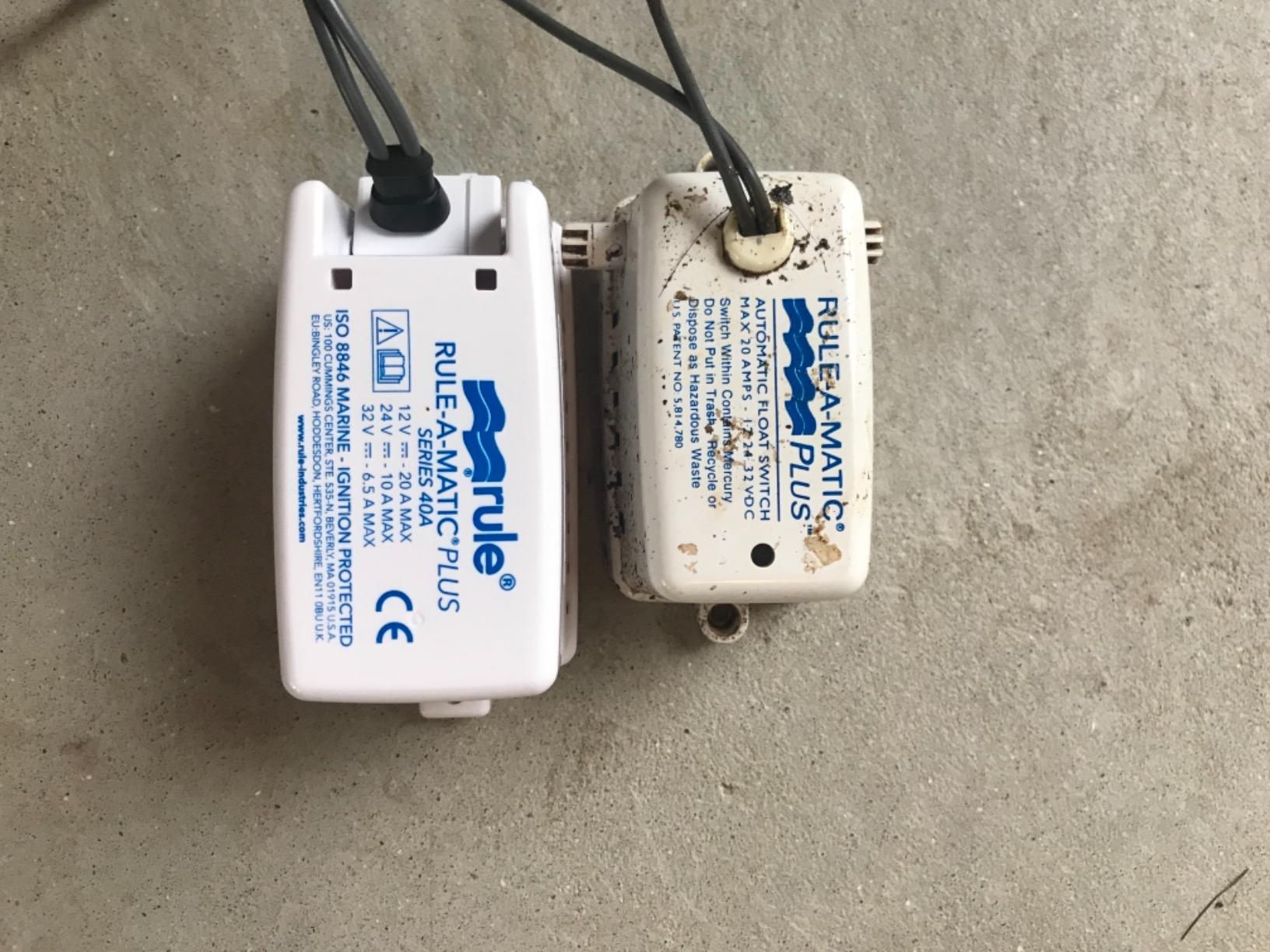 Rule 40A Rule-A-Matic Plus Bilge Pump Float Switch, 12, 24 or 32 Volt, Moisture Tight Seals , White , Small customer photo 2