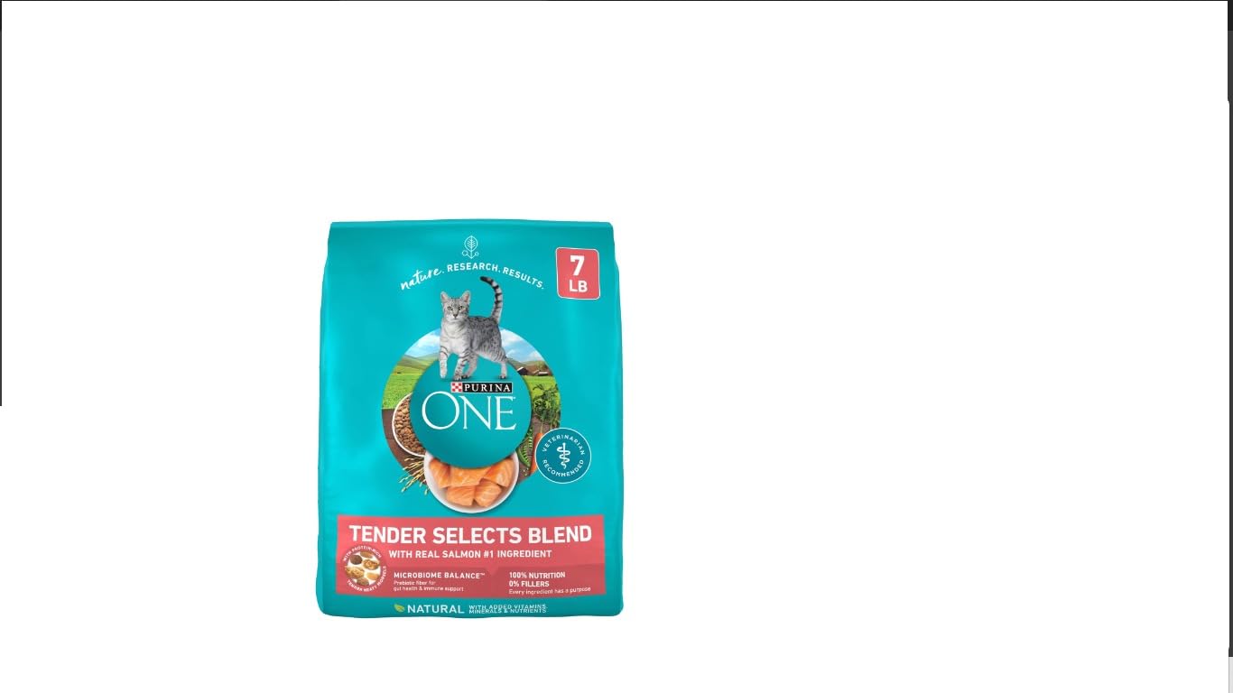 Purina ONE Natural Dry Cat Food, Tender Selects Blend With Real Salmon - 7 lb. Bag customer photo 1
