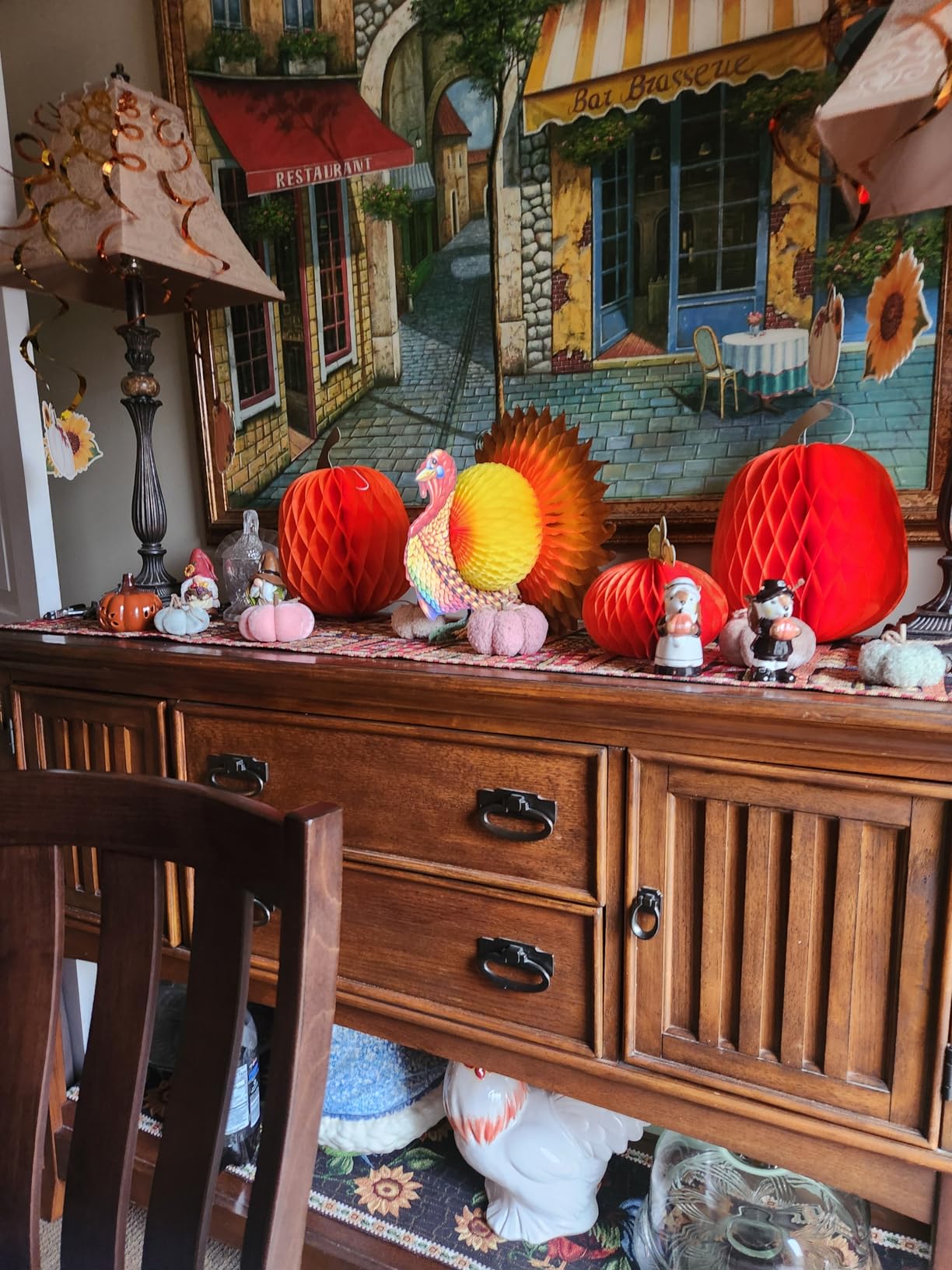 Beistle Tissue Paper Turkey Centerpiece Thanksgiving Party Autumn Fall Harvest Home Decor, Pkg/1 customer photo 1