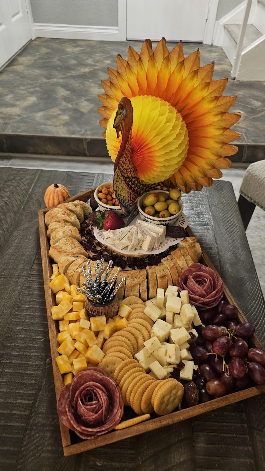 Beistle Tissue Paper Turkey Centerpiece Thanksgiving Party Autumn Fall Harvest Home Decor, Pkg/1 customer photo 2