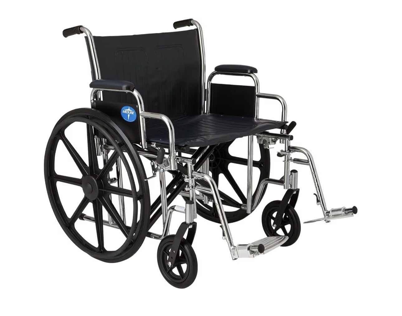 Medline Excel Extra-Wide Bariatric Wheelchair For Adults and Seniors with 24