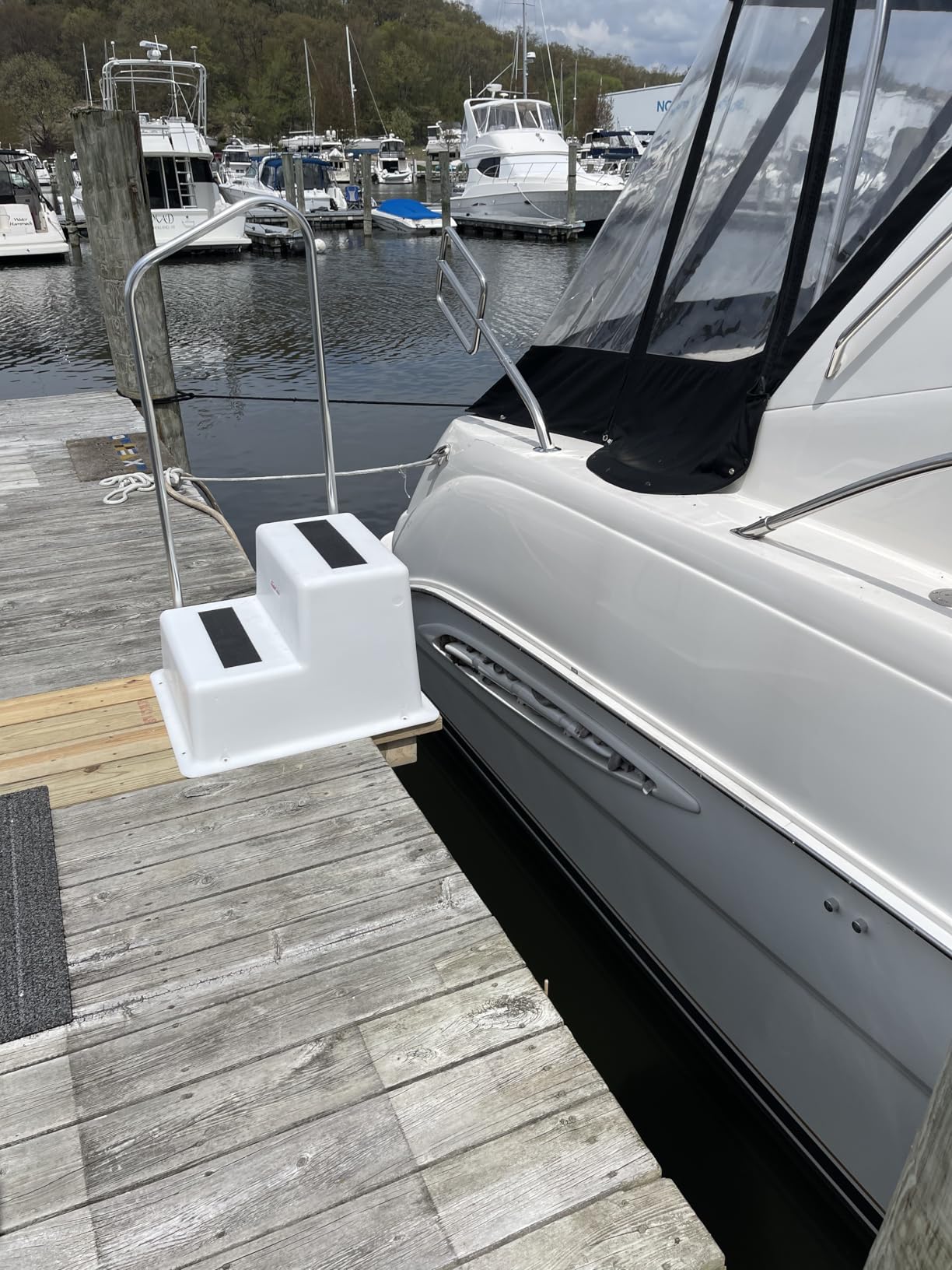 TAYLOR MADE PRODUCTS Stepsafe Double Dock Step Handrail Attachment, 19.5