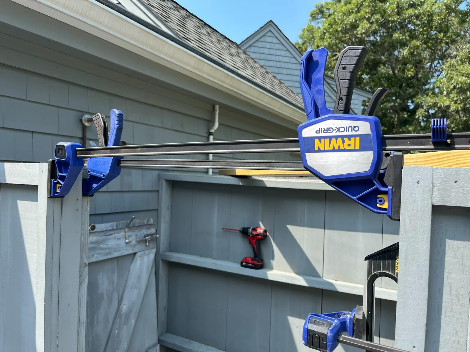 IRWIN QUICK-GRIP Bar Clamps for Woodworking, One-Handed, Heavy-Duty, 12 inch (1964712) customer photo 2