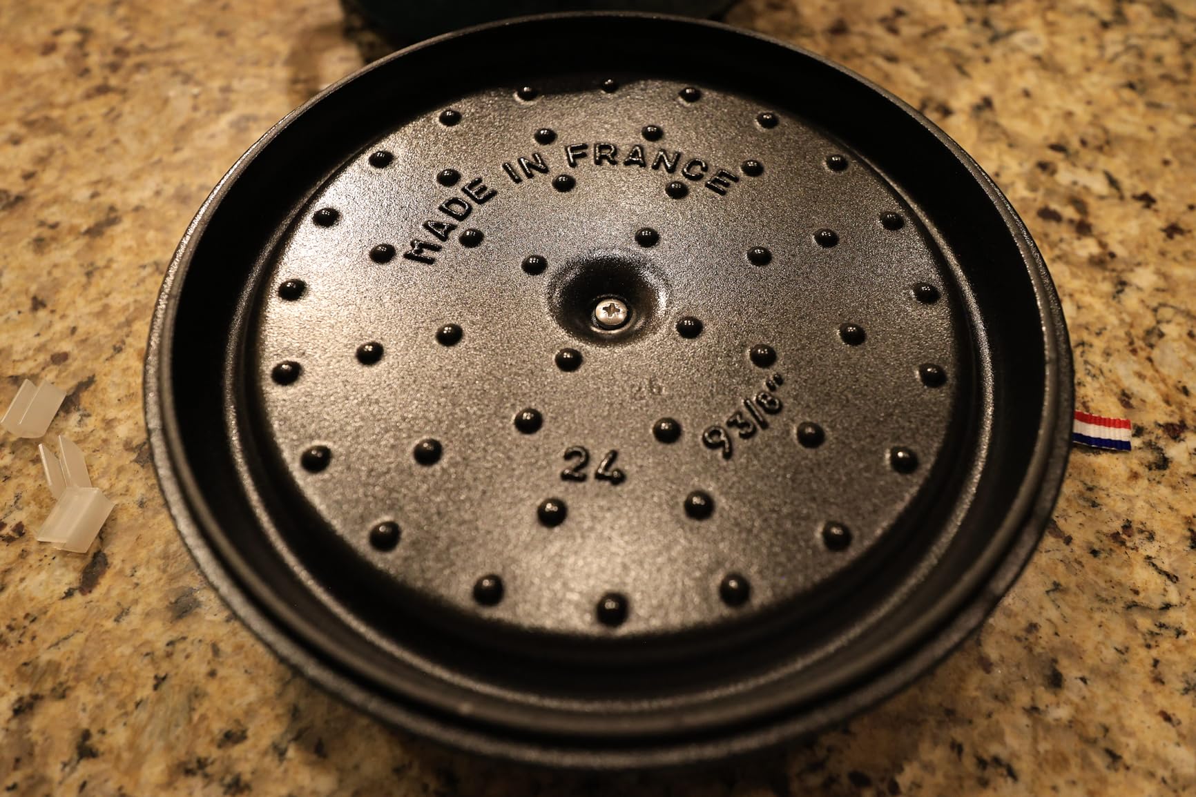 Staub Cast Iron Round Cocotte, Dutch Oven, 7-quart, serves 7-8, Made in France, White customer photo 1