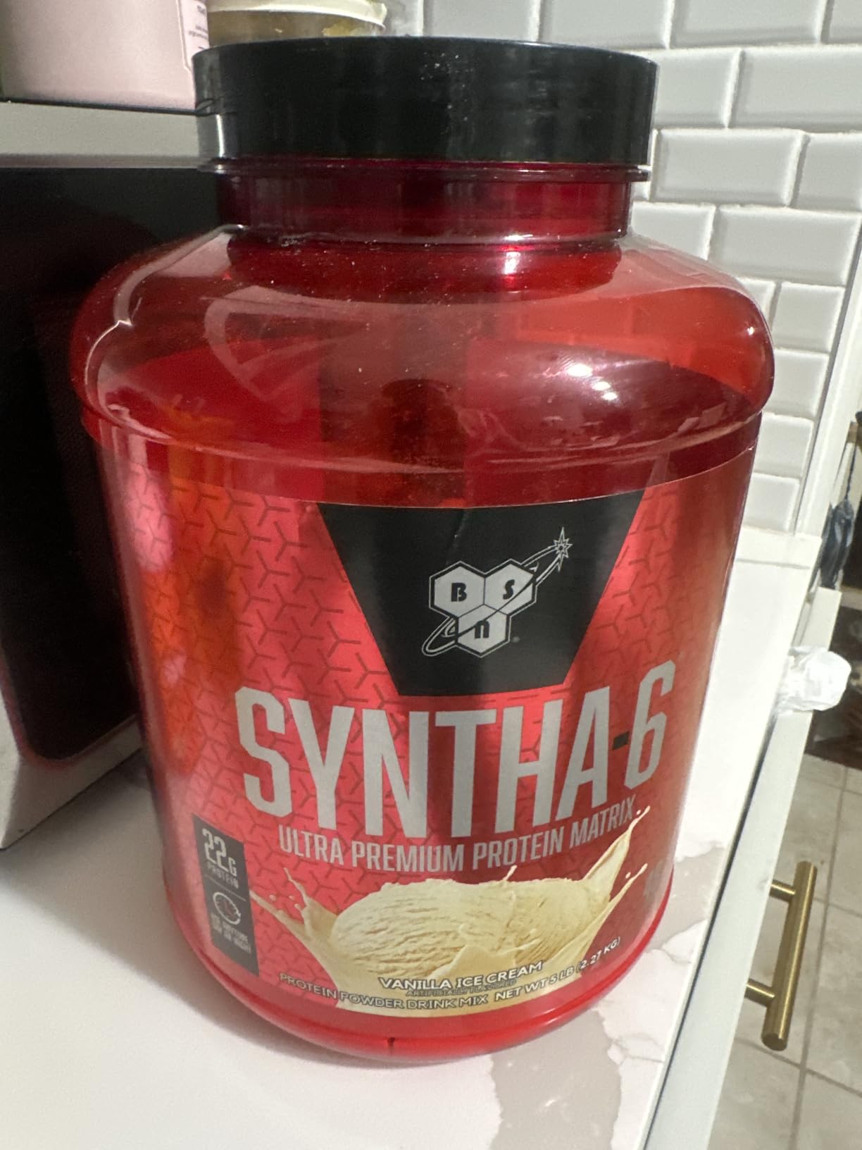 BSN SYNTHA-6 Whey Protein Powder, Micellar Casein, Milk Protein Isolate Powder, Vanilla Ice Cream, 5 Pounds, 48 Servings (Pack of 1) - Package May Vary customer photo 2