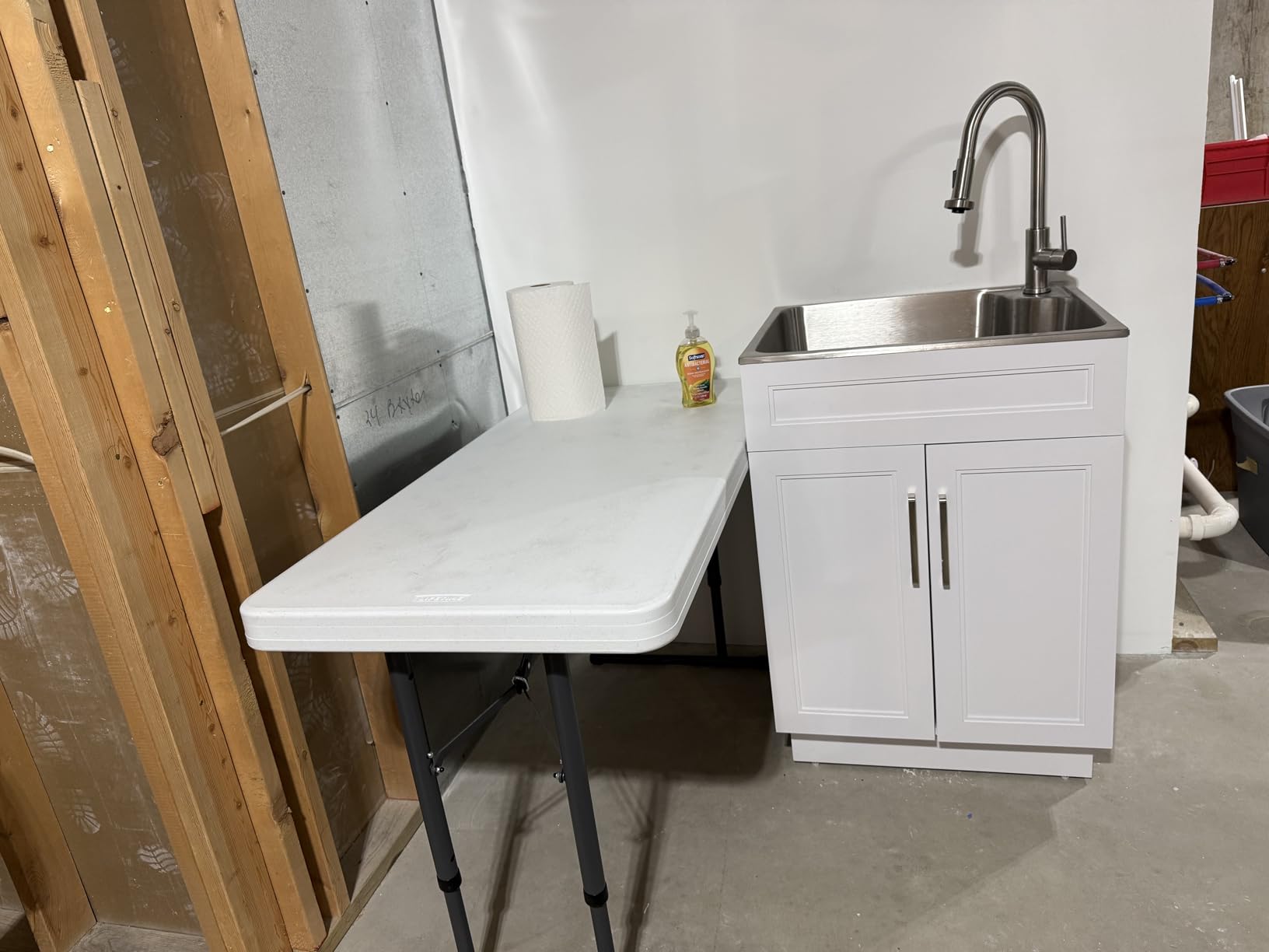 Lifetime Commercial Height Adjustable Folding Utility Table, 4-Foot customer photo 2