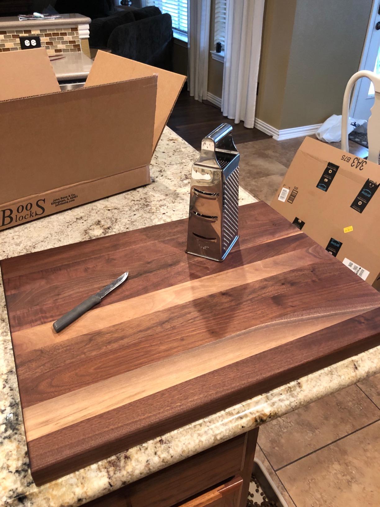 John Boos R-Board Series Rectangular Wooden Cherry Cutting Board 18