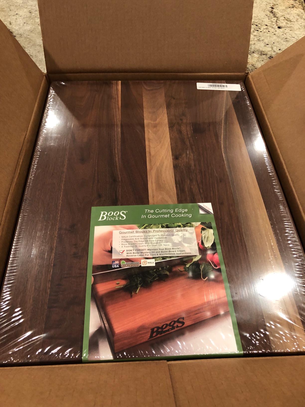 John Boos R-Board Series Rectangular Wooden Cherry Cutting Board 18