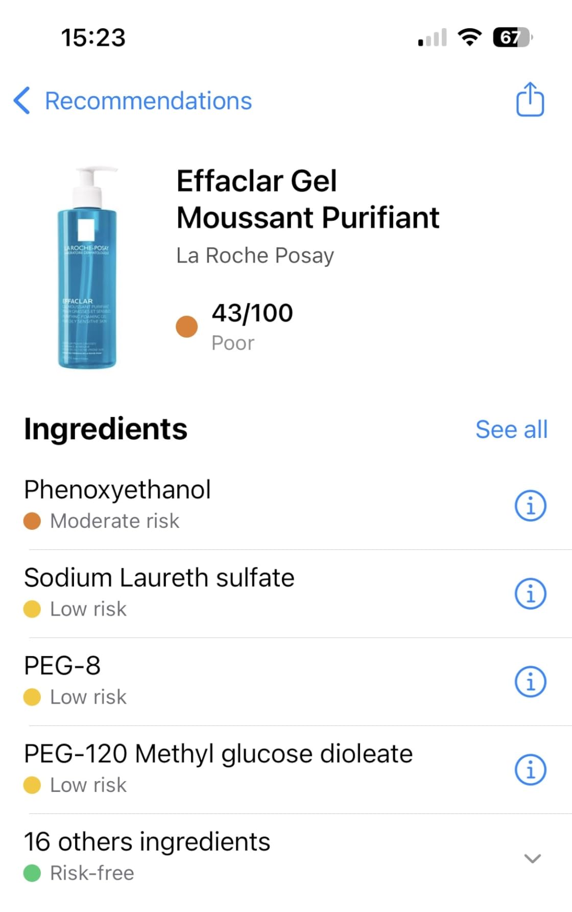 La Roche-Posay Effaclar Purifying Foaming Gel Cleanser for Oily Skin, With Zinc Pidolate To Remove Excess Oil, Alcohol Free & Oil Free, Face Wash For Oily Skin, Dermatologist & Sensitive Skin Tested customer photo 1