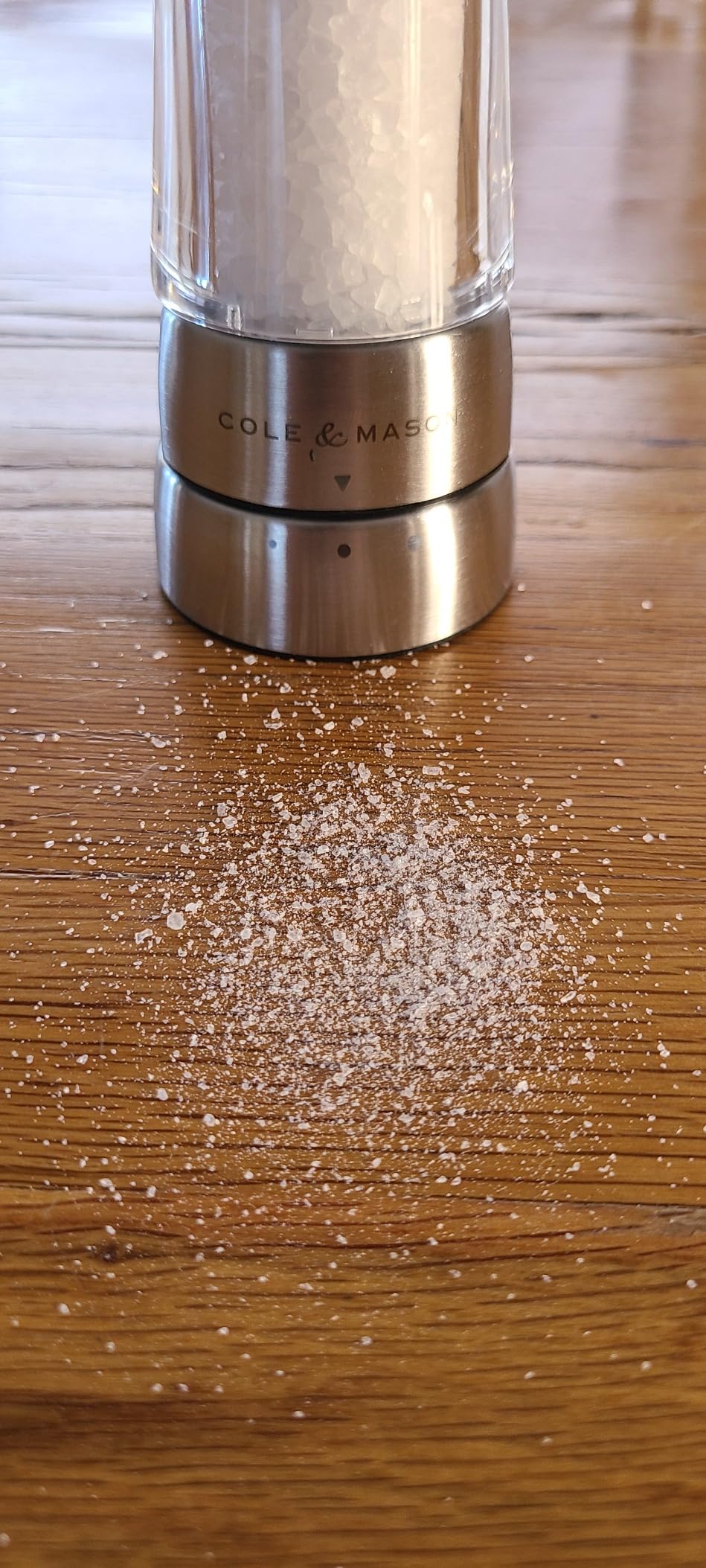 COLE & MASON Derwent Salt Grinder - Stainless Steel Mill Includes Gourmet Precision Mechanism and Premium Sea Salt customer photo 2