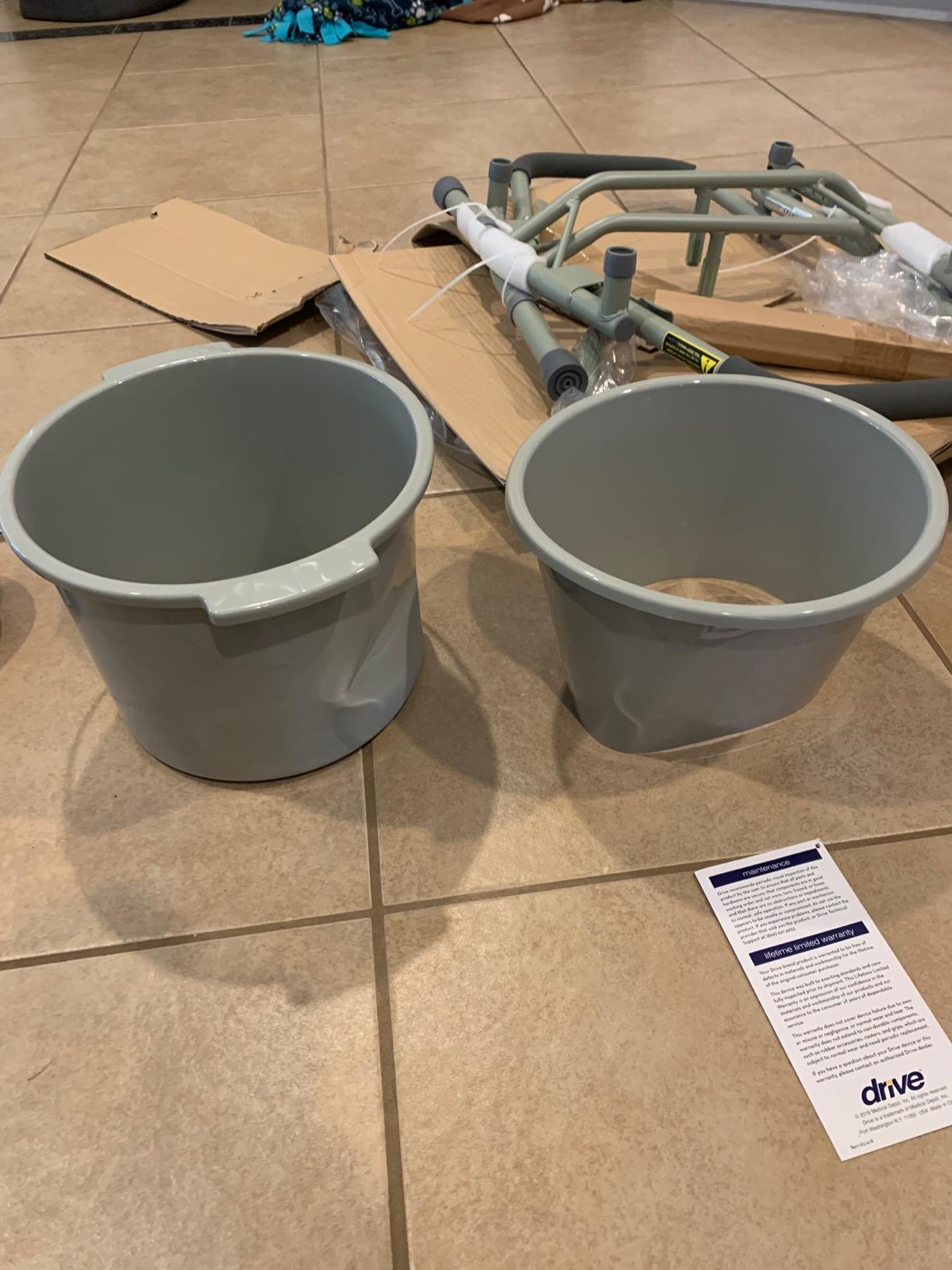 Drive 11125PKSD-1 Commode Chair for Toilet with Padded Seat and Arms, Gray customer photo 1