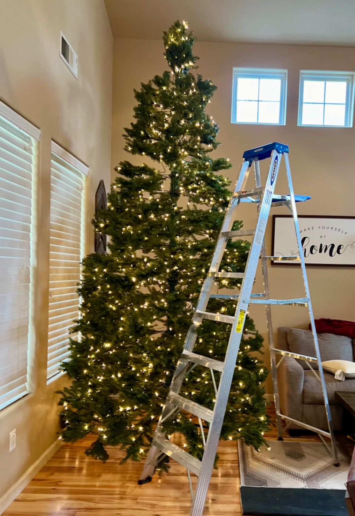 National Tree Company 6.5 ft Pre-Lit Dunhill Fir Artificial Christmas Tree, 650 Warm White LED Lights, 1,838 Tips, Includes Stand, Green customer photo 2