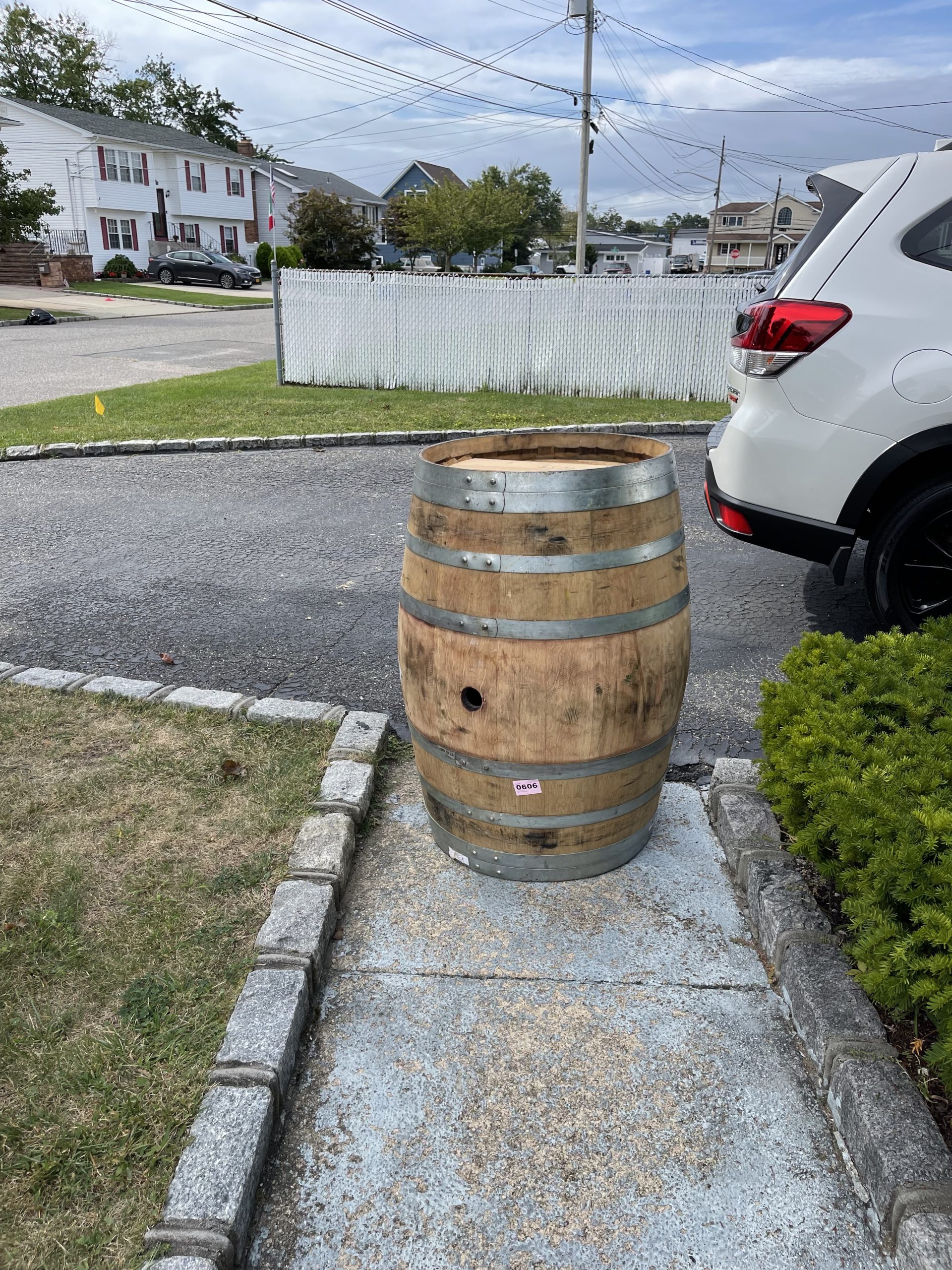 CUGHYS Used Wine Barrel Solid Oak from Napa Valley by Wine Barrel Creations customer photo 1