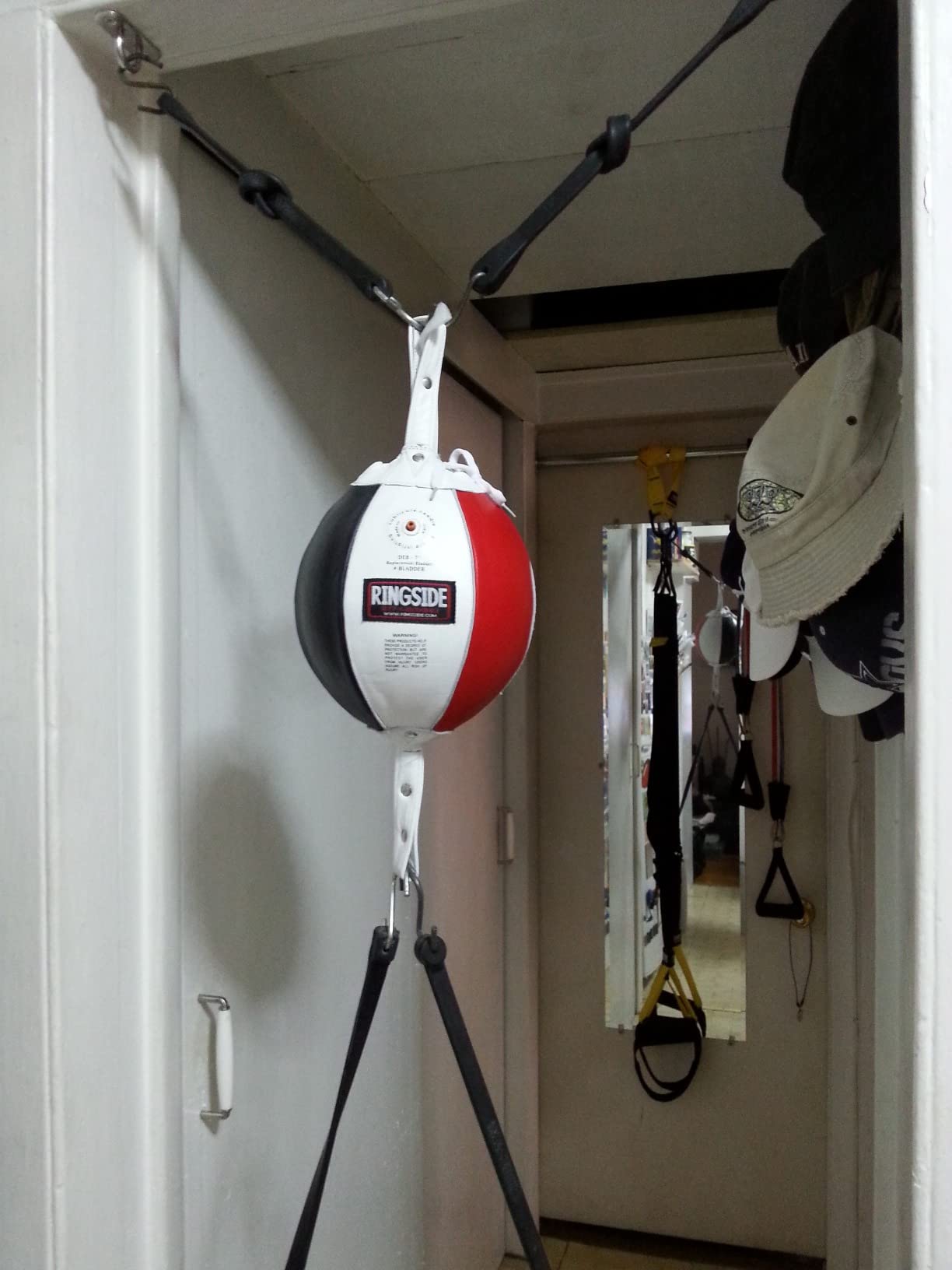 Ringside Leather Boxing Double End Bag - Speed & Reflex Punching Target with Bungee Cables for MMA, Muay Thai, and Striking Accuracy customer photo 2