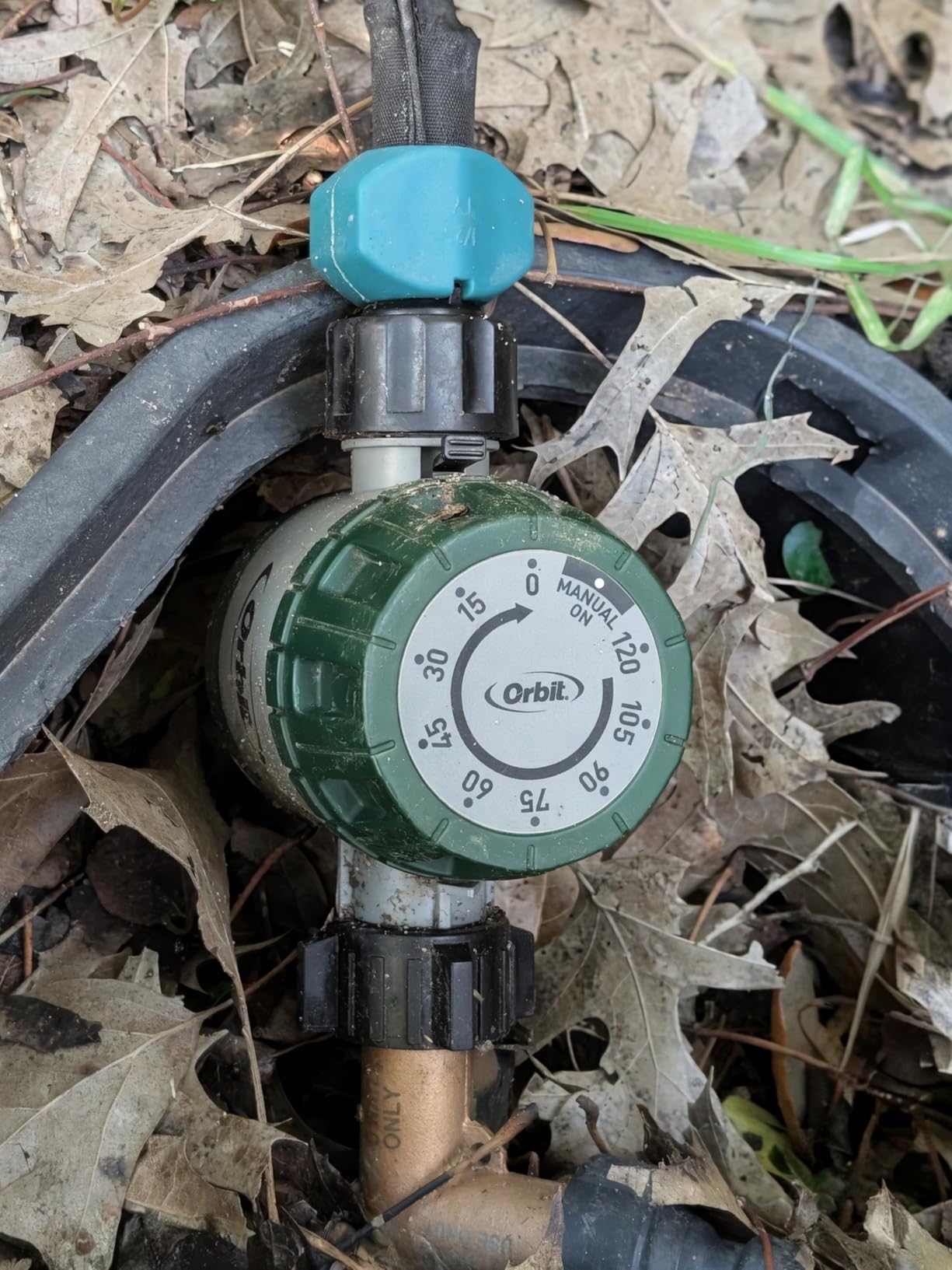 Orbit Mechanical Water Timer - Adjustable Irrigation Shutoff for Lawn & Garden Watering - Battery-Free Clockwork Hose Faucet Timer with Easy Grip Dial & Manual Bypass - 62034 customer photo 1