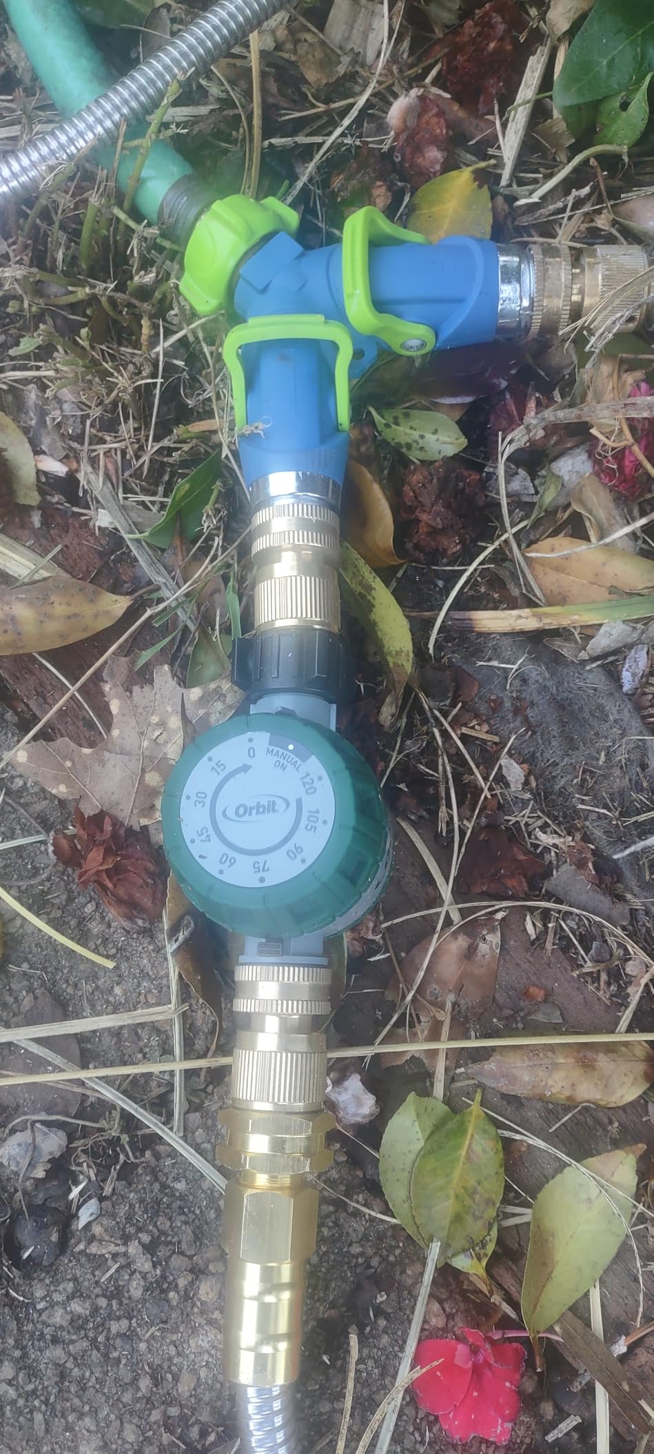 Orbit Mechanical Water Timer - Adjustable Irrigation Shutoff for Lawn & Garden Watering - Battery-Free Clockwork Hose Faucet Timer with Easy Grip Dial & Manual Bypass - 62034 customer photo 2