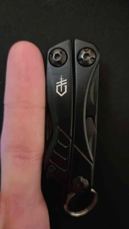 Gerber Gear Dime 12-in-1 Mini EDC Multitool - Needle Nose Pliers, Pocket Knife, Keychain, Bottle Opener - Gifts for Men, EDC Gear and Equipment - Black customer photo 1