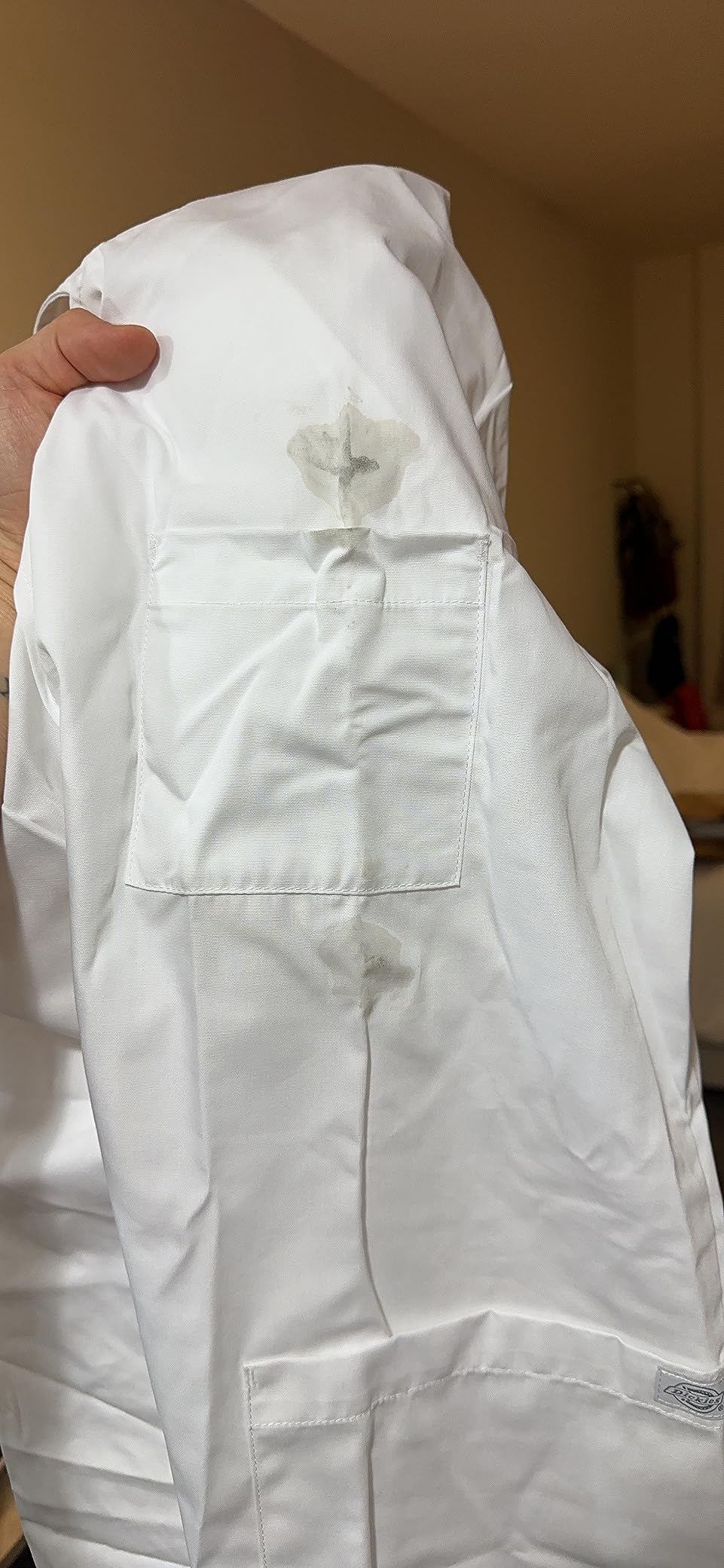 Dickies Mens Coat Lab Coat with 4 Pockets Notched Lapel with Three Button Closure - 81404 customer photo 2