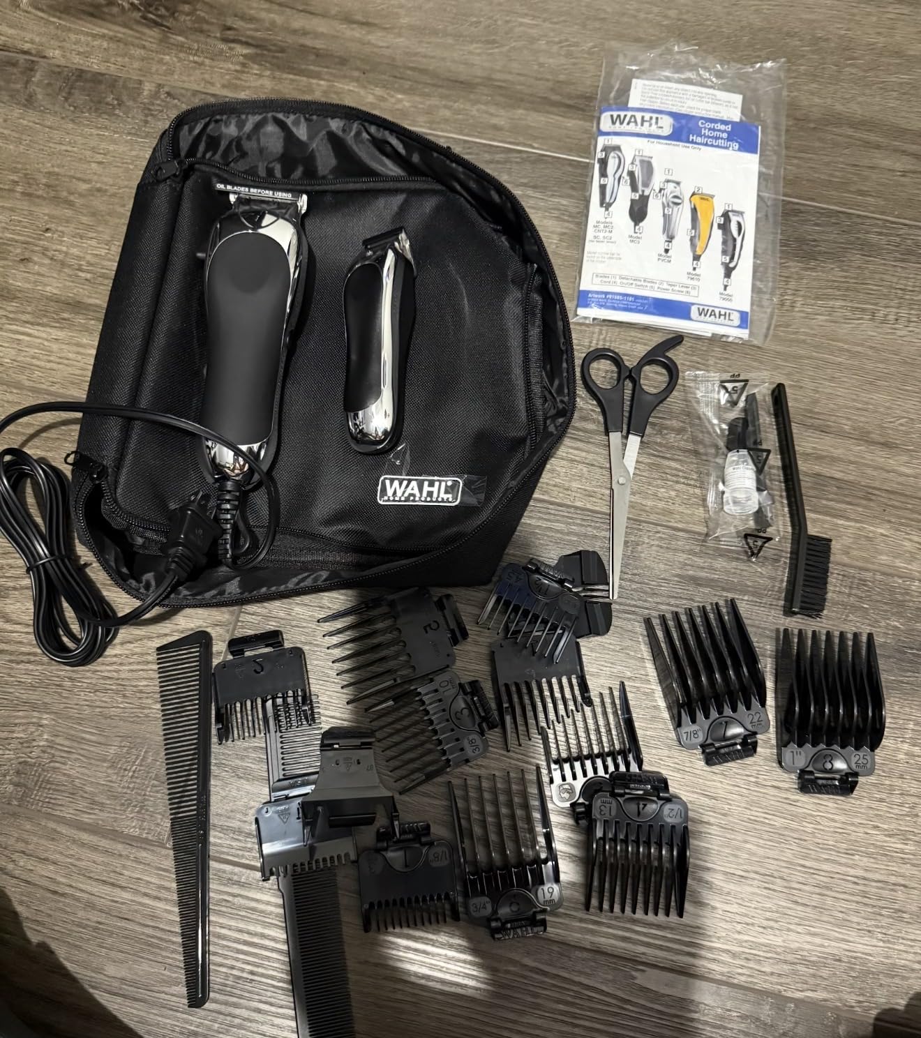 Wahl Clipper USA Deluxe Corded Chrome Pro, Complete Hair and Trimming Kit, Includes Corded Clipper, Cordless Battery Trimmer, and Styling Shears, for a Cut Every Time - Model 3029682 customer photo 2