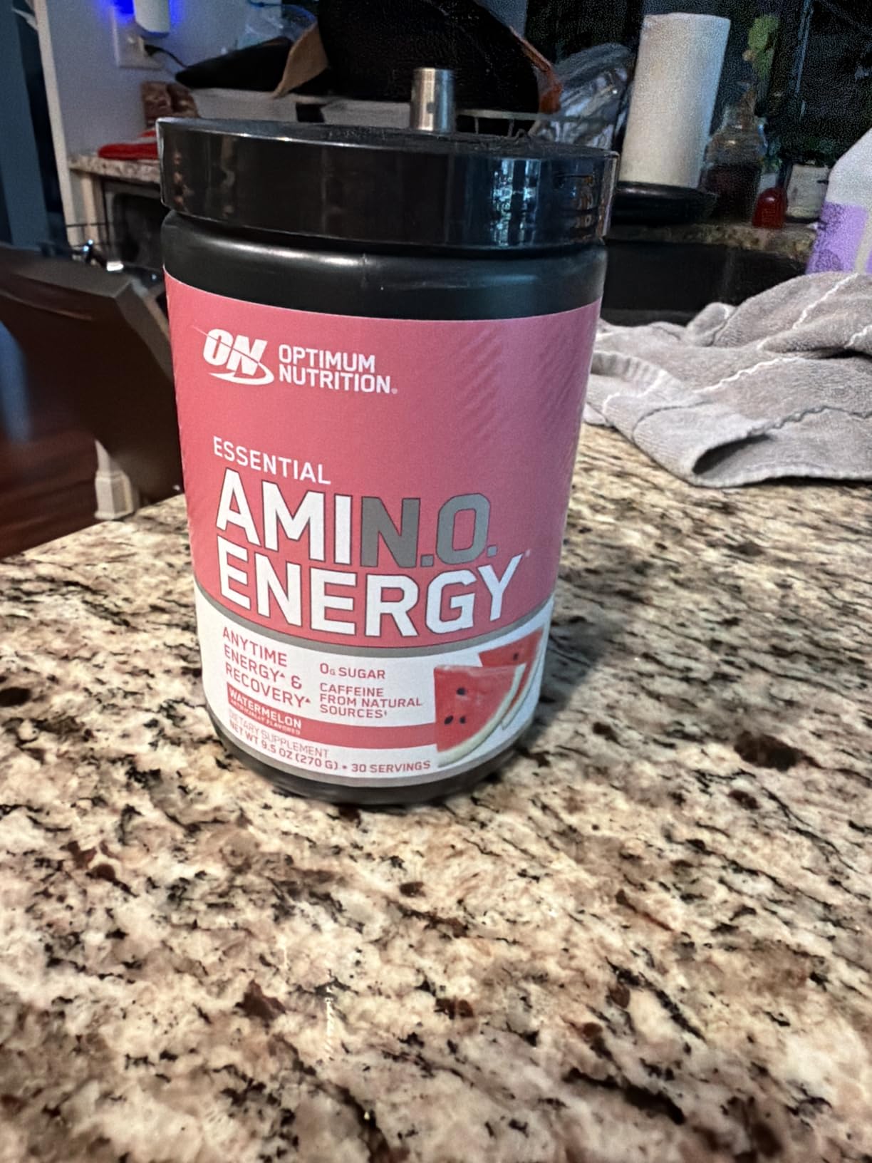 Optimum Nutrition Amino Energy - Pre Workout with Green Tea, BCAA, Amino Acids, Keto Friendly, Green Coffee Extract, Energy Powder - Watermelon, 30 Servings (Packaging May Vary) customer photo 2