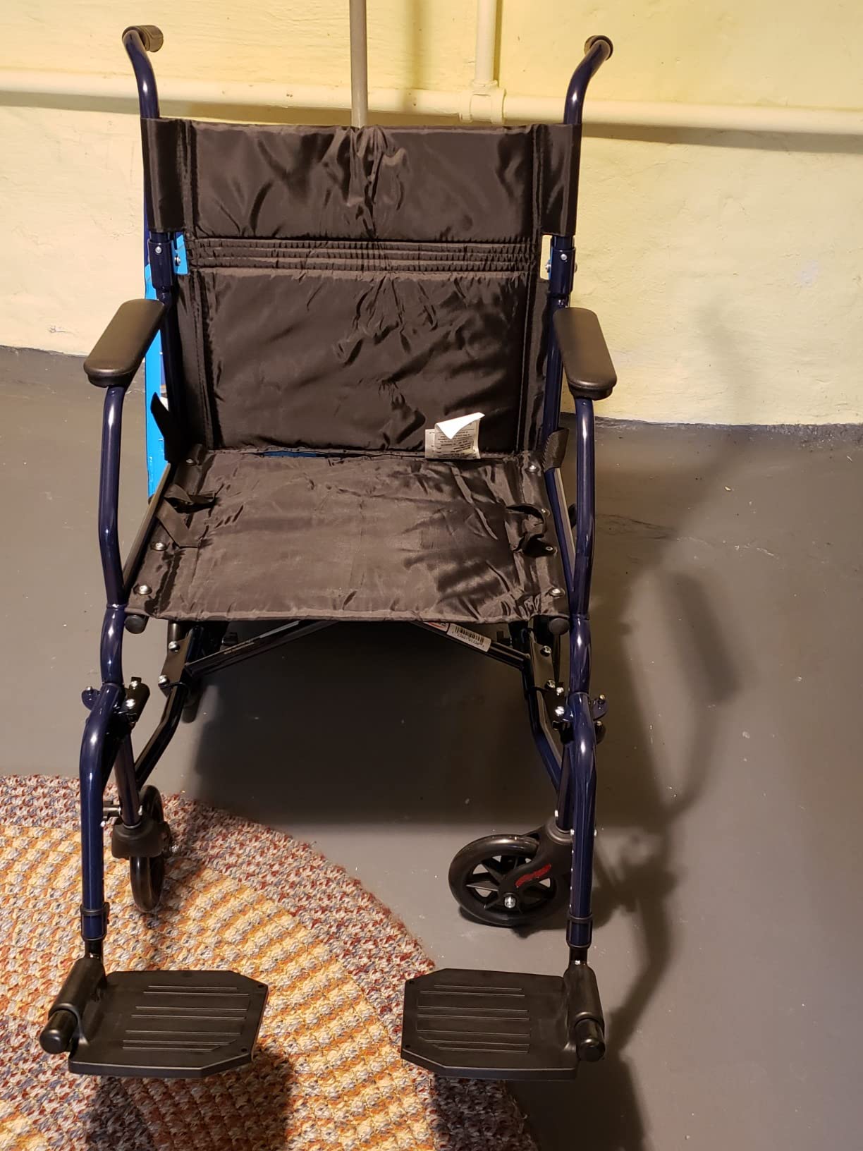 Carex Transport Wheelchair With 19 inch Seat, Folding Transport Chair with Foot Rests, Foldable Lightweight Wheelchair Foldable for Storage and Travel customer photo 2