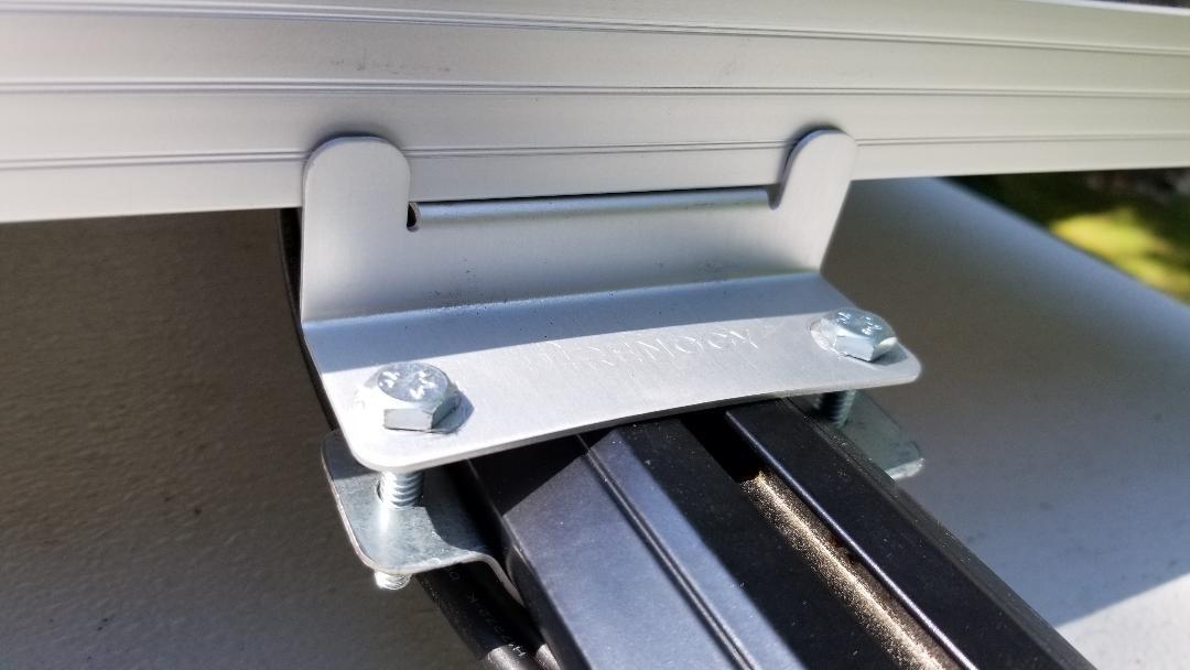 Renogy Solar Panel Mounting Z Brackets Lightweight Aluminum Corrosion-Free Construction for RVs, Trailers, Boats, Yachts, Wall and Other Off Gird Roof Installation, one set of 4 Units,Gray customer photo 2