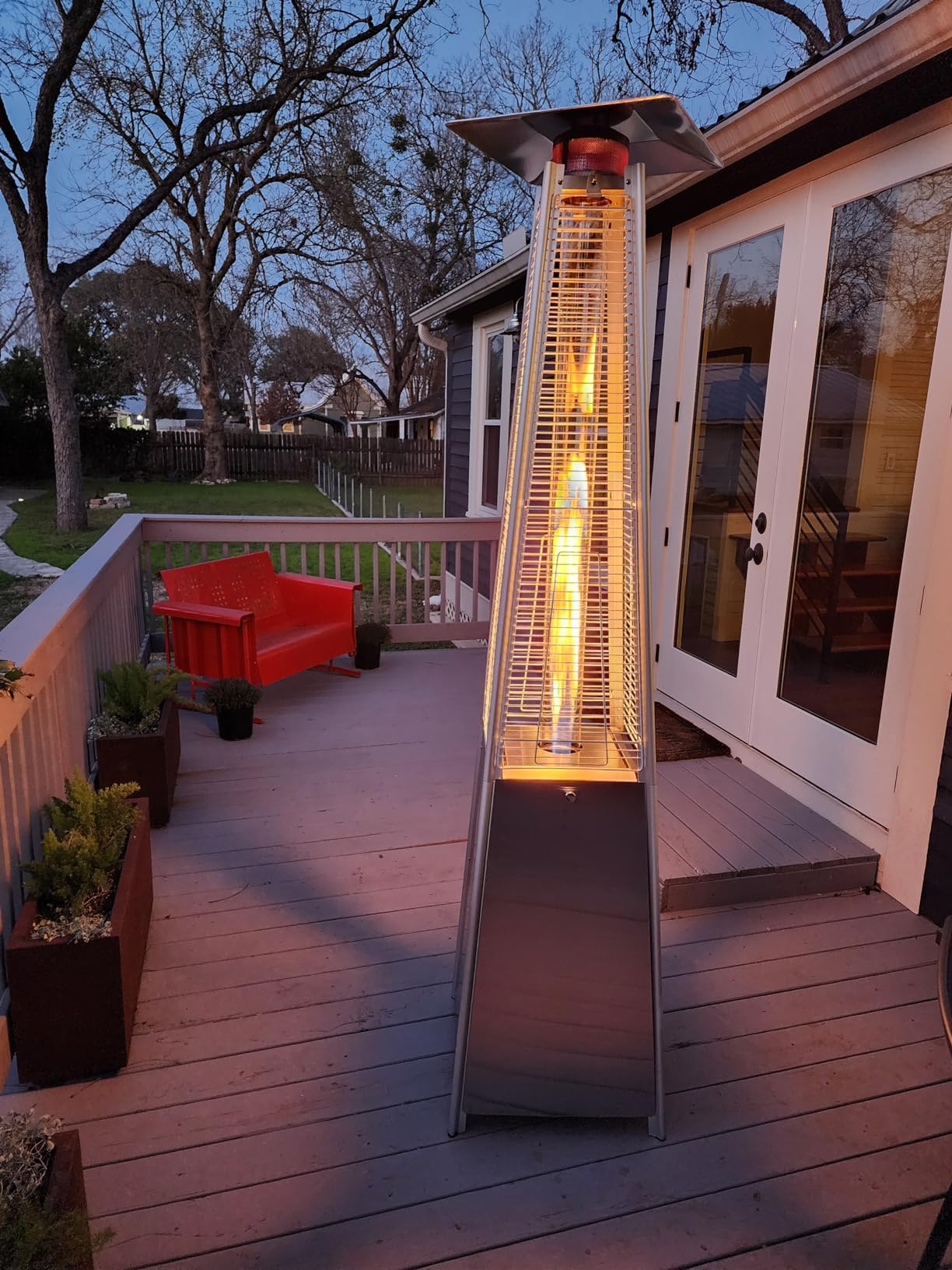 Outdoor Propane Patio Heater - Commercial LP Gas Porch & Deck Heater - Black customer photo 1