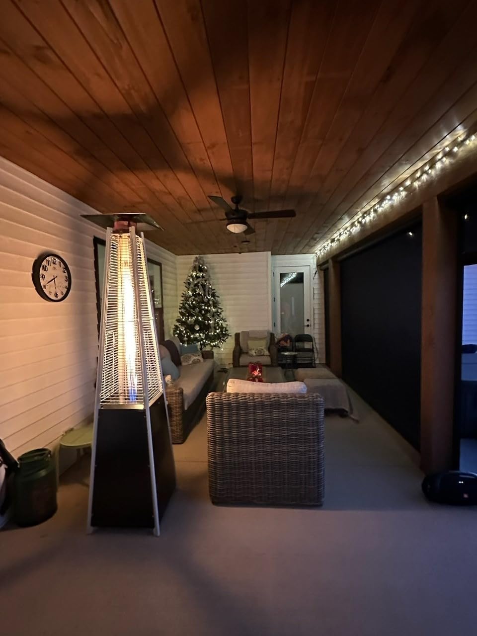 Outdoor Propane Patio Heater - Commercial LP Gas Porch & Deck Heater - Black customer photo 2