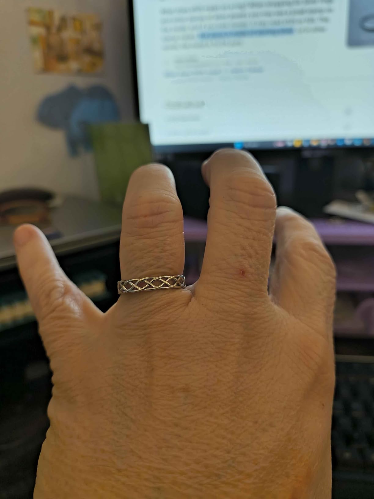 925 Sterling Silver Celtic Knot Eternity Band Ring customer photo 1