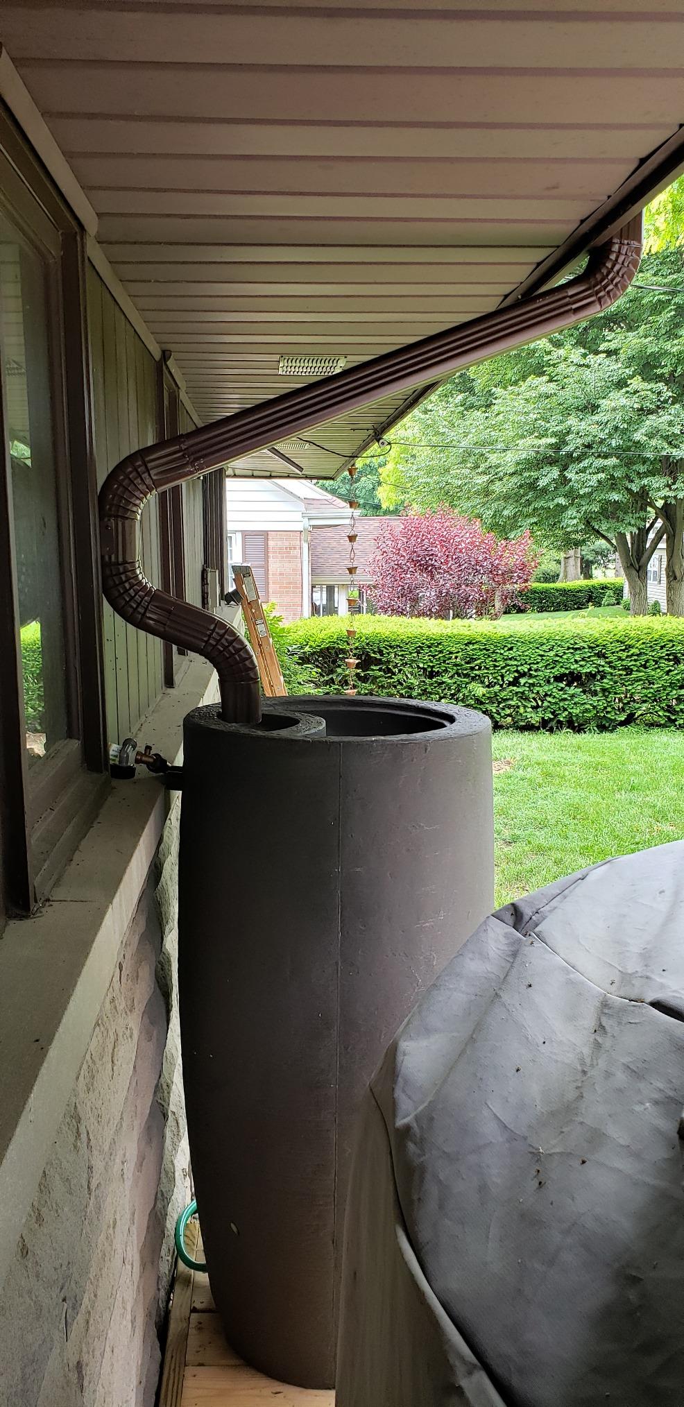 Algreen Products Athena Rain Barrel 80-Gallon, Brownstone customer photo 2