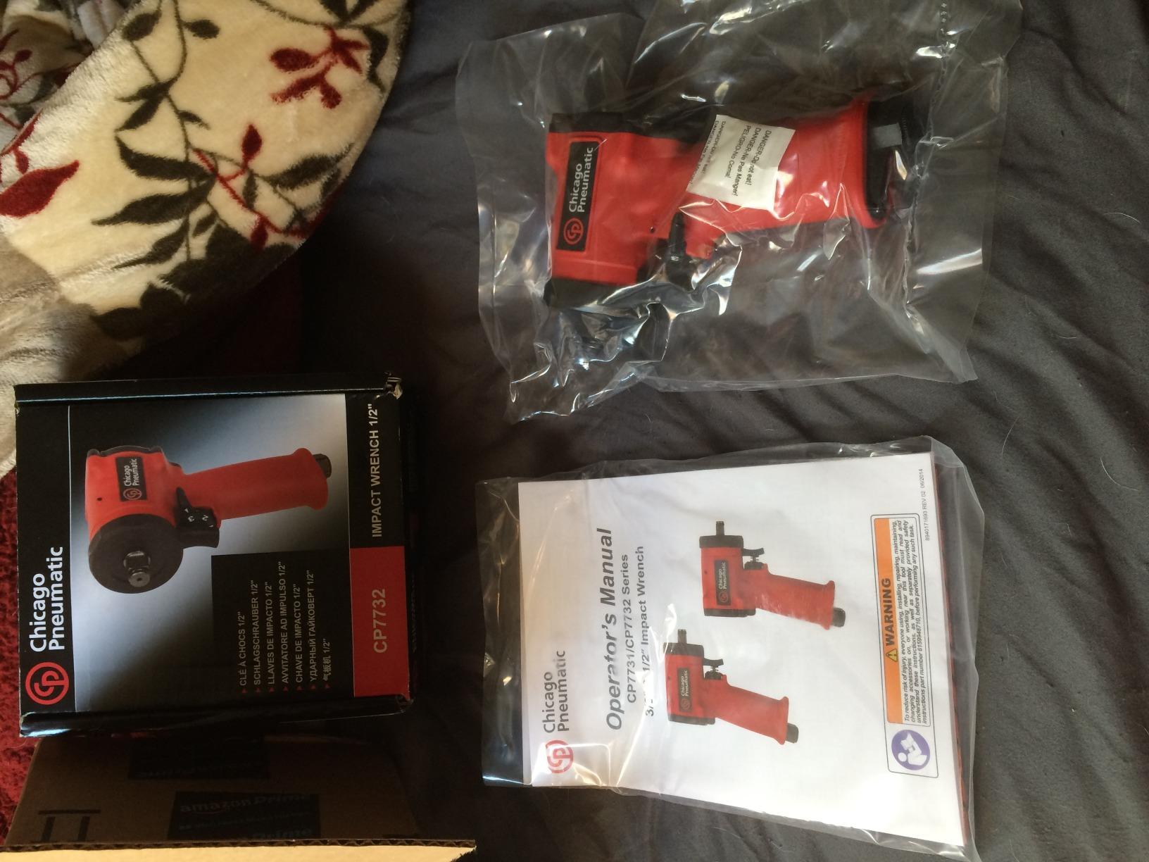 Chicago Pneumatic CP7732 1/2 Inch Air Impact Wrench, Steel Front Cover, Aluminum Body, Jumbo Hammer, One-Hand Operation, Max Torque Output 450 ft-lbs / 610 Nm, 9000 RPM customer photo 1