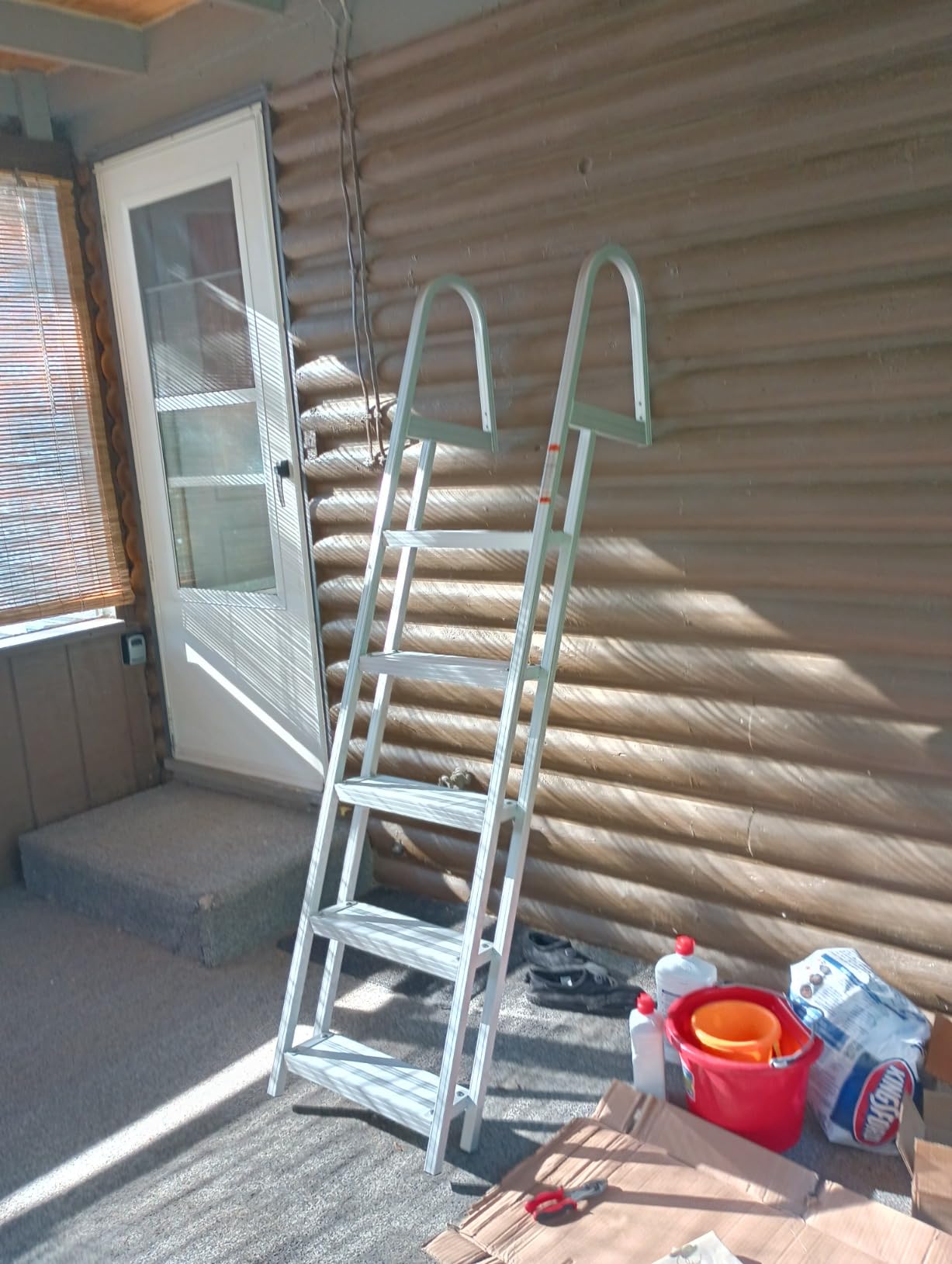 RecPro Marine Pontoon Boat Dock Heavy Duty Aluminum Removable Boarding Ladder (5-Step) customer photo 1
