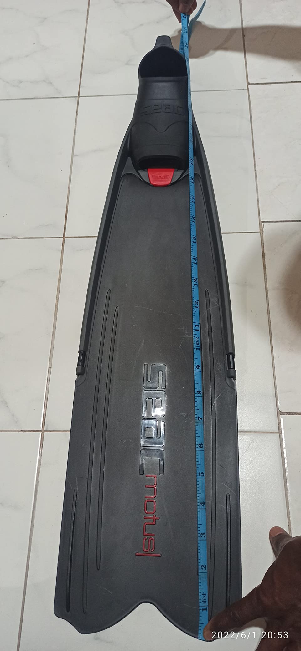 Seac Motus Freediving Fins - Long Blade Fins for Spearfishing and Freediving, Made in Italy customer photo 2