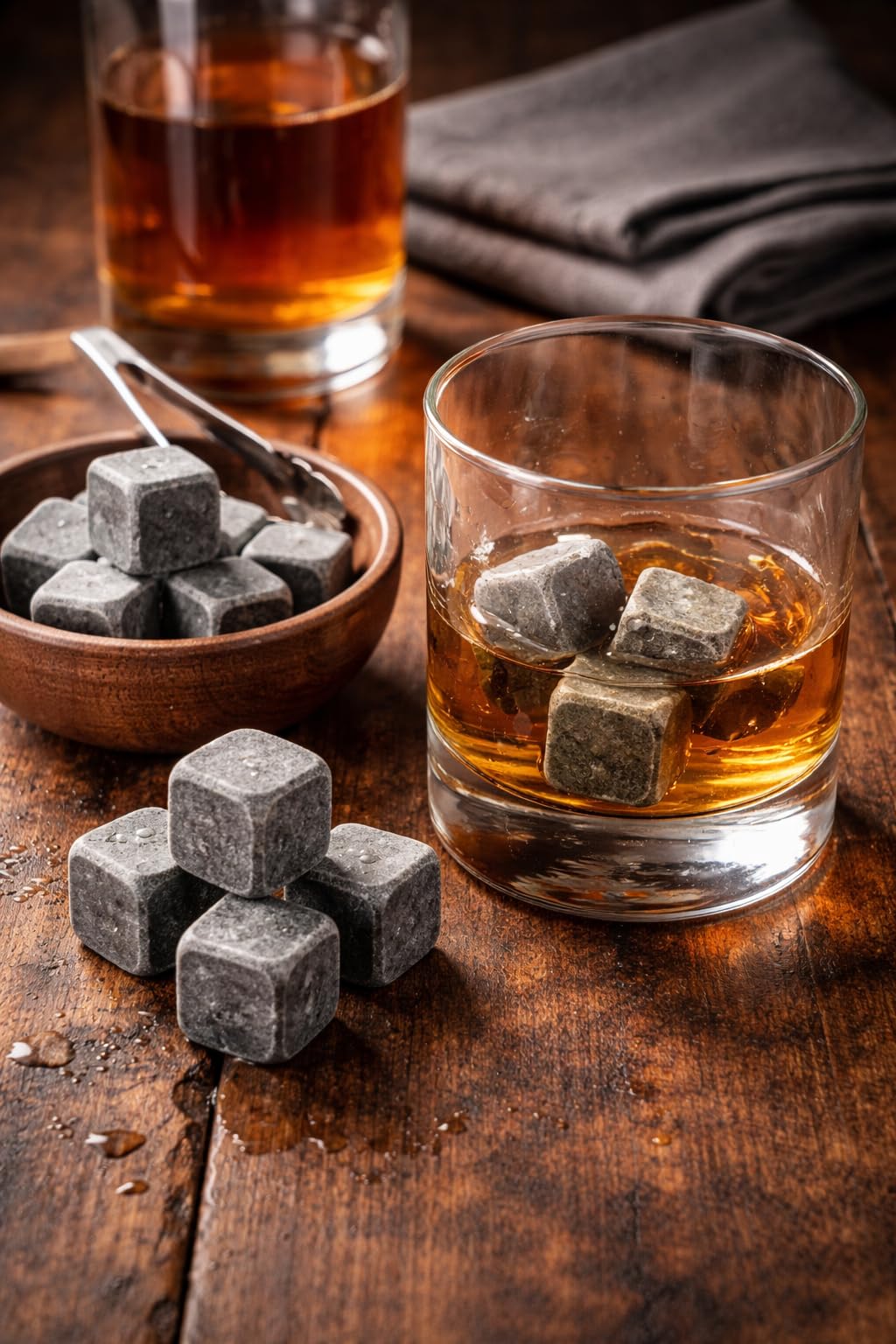 Kollea Whiskey Stones, 8 Packs Stainless Steel Whiskey Chilling Rocks, Reusable Ice Cube for Drinking, Cool Birthday Gift for Men Dad, Boyfriend, Beer Lover, Bourbon, Scotch, Gin, Beverage, New Year customer photo 2