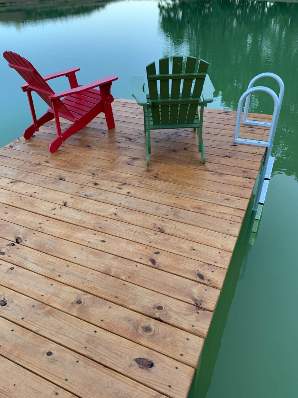 RecPro Marine 4 Step Flip Up and Stationary Boat Dock Swim Ladder 20