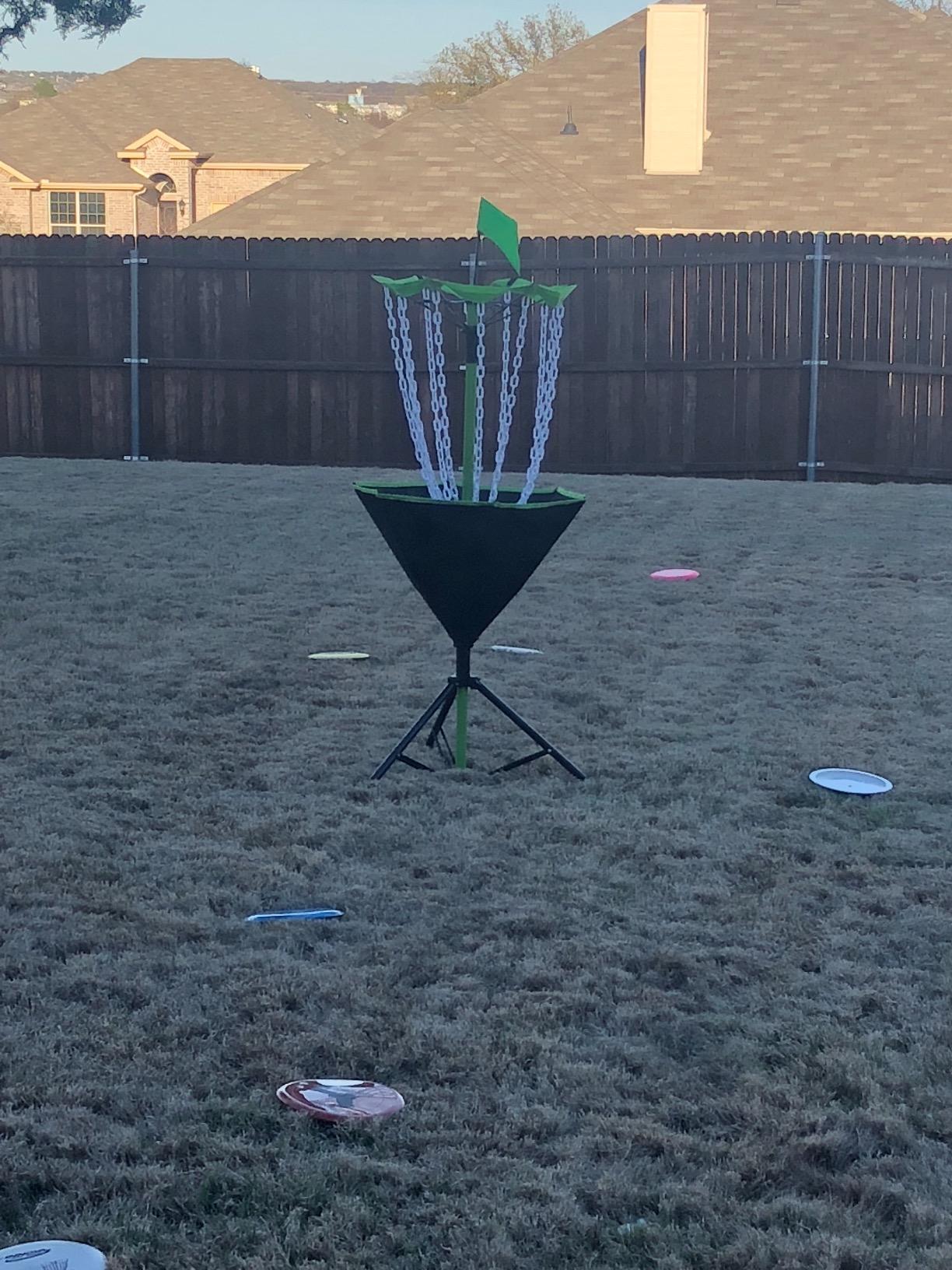 Franklin Sports Disc Golf Baskets - Portable Disc Golf Target with Chains Included - Disc Golf Basket Stand Equipment for Hole + Course Creation customer photo 1