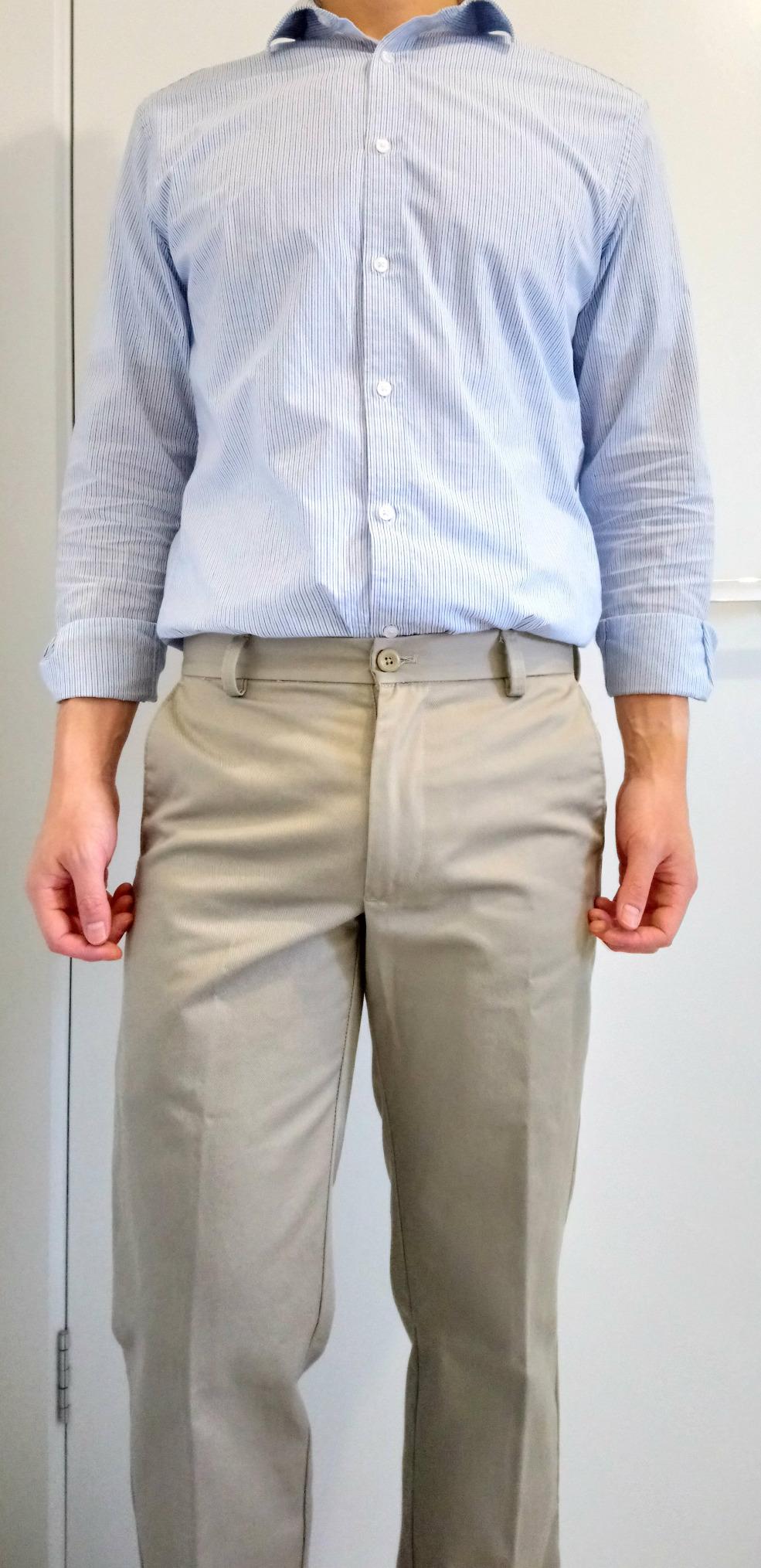 IZOD Men's American Chino Flat Front Slim Fit Pant customer photo 2