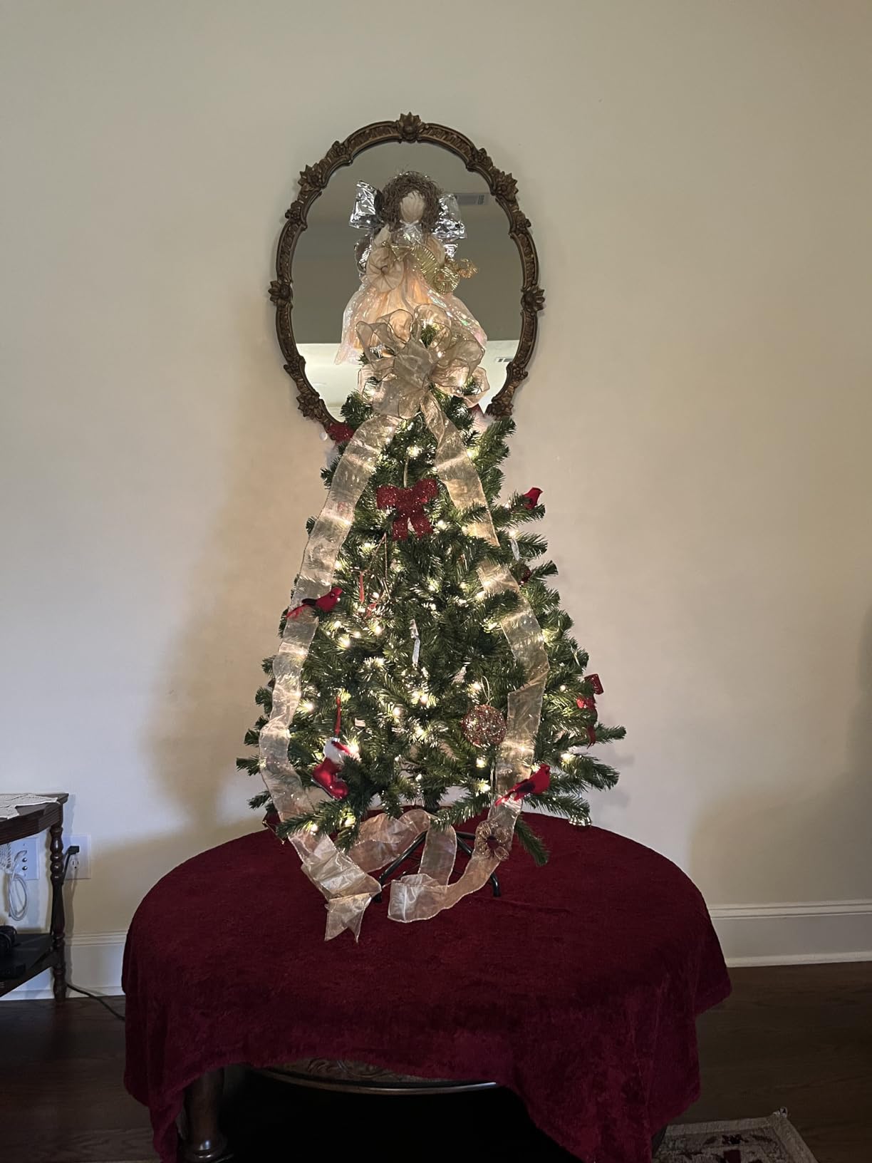 National Tree Company 4.5 ft Pre-Lit North Valley Spruce Artificial Christmas Tree, 200 Clear Lights, 398 Tips, Includes Stand, Green customer photo 1