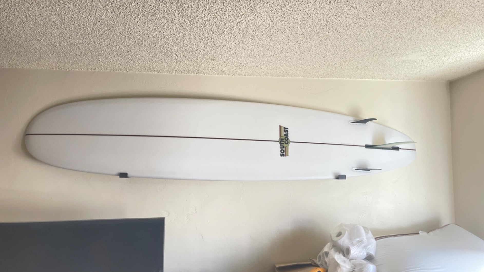StoreYourBoard Naked Surf - The Original Minimalist Surfboard Rack, Heavy-Duty Black Aluminum Surf Board Wall Hangers for Display & Storage, Surfboard Wall Mount Holds 30 lbs customer photo 1