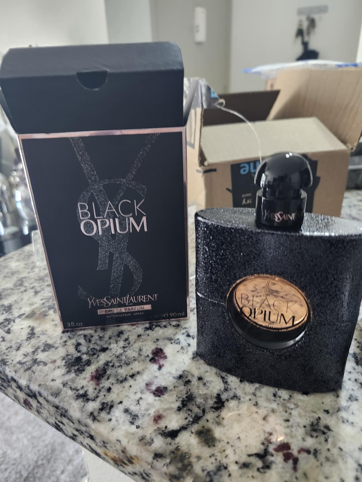 Yves Saint Laurent Eau De Parfum Spray for Women, Black Opium, 3 Ounce customer photo 1