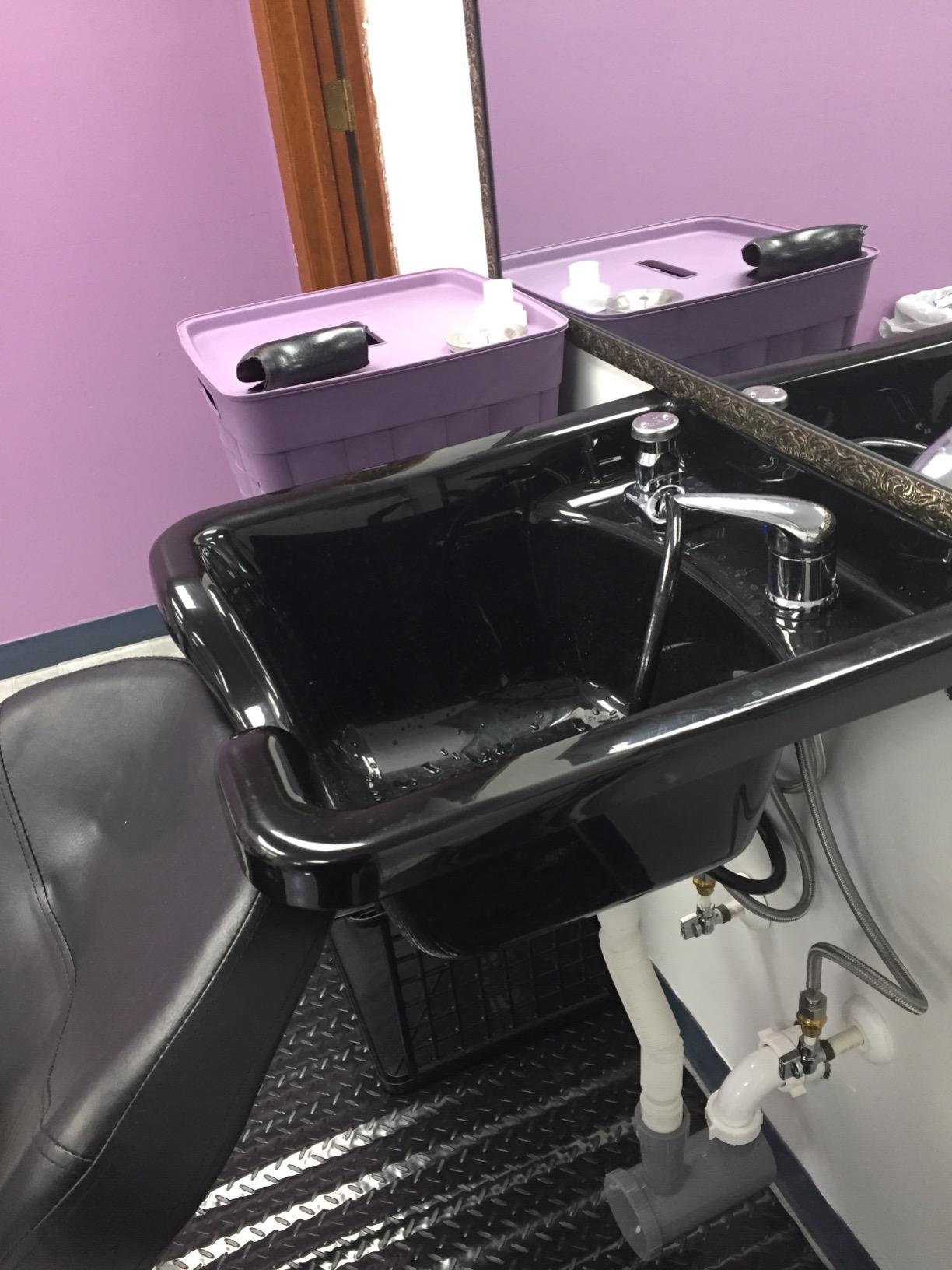 BYOOTIQUE Shampoo Bowl Hair Sink with Gel Neck Rest Hair Trap CUPC Vacuum Breaker Barber Salon Spa Mounting Ability for Home Barbershop customer photo 2